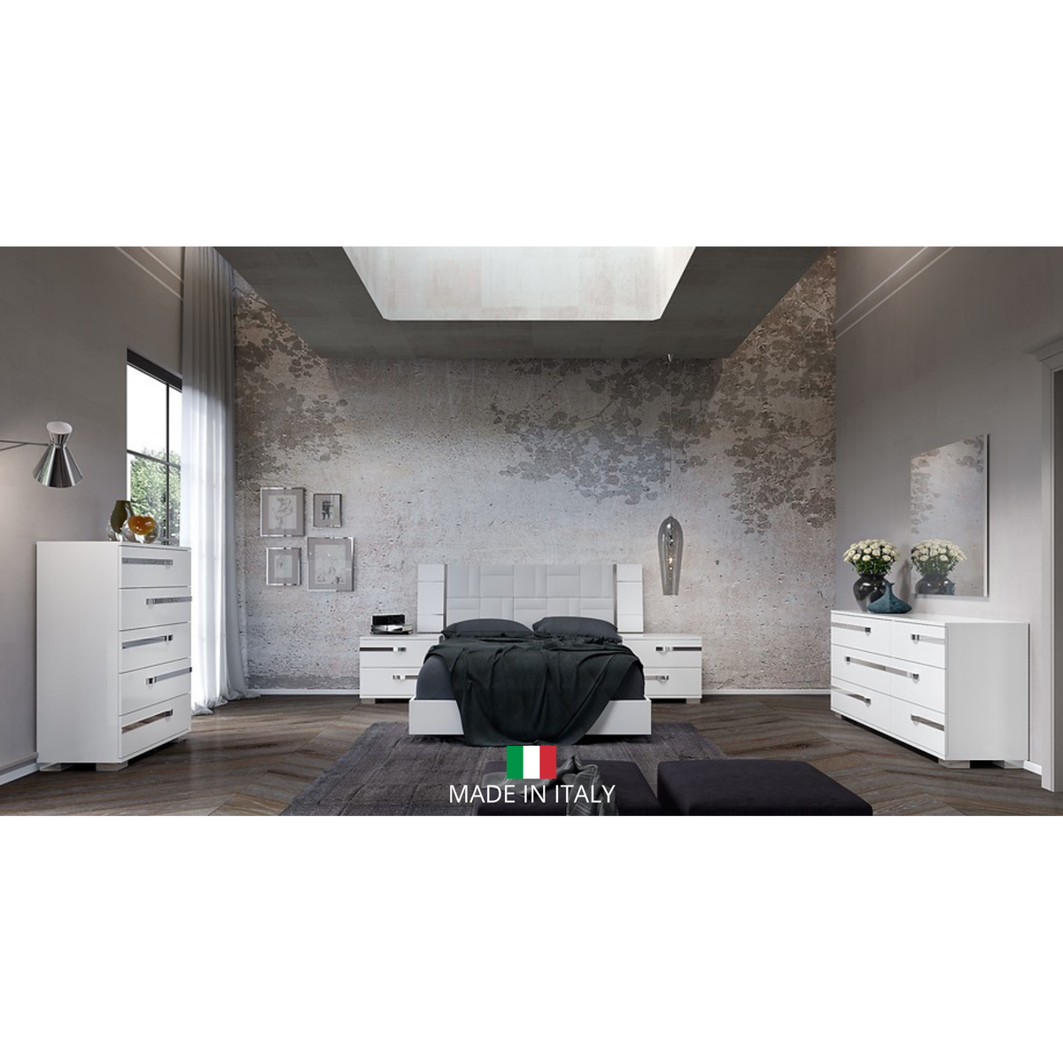 Dream Geo White Bedroom Set