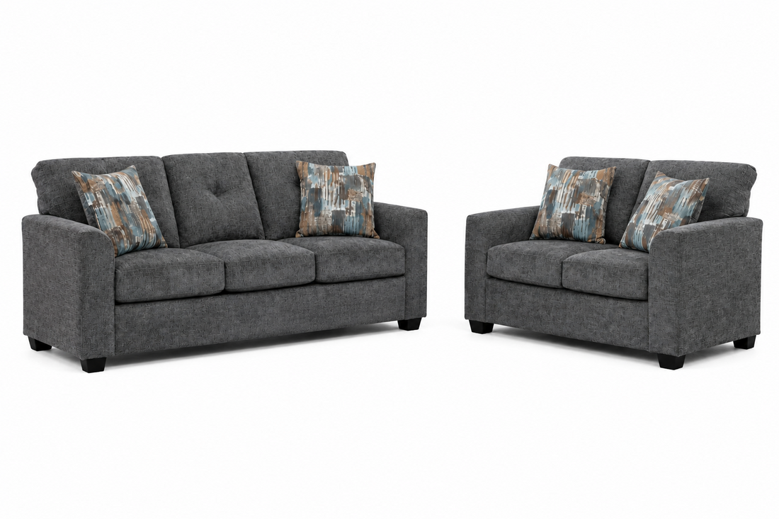 Washington 3000 Sofa & Loveseat — Gray, Navy or Chocolate