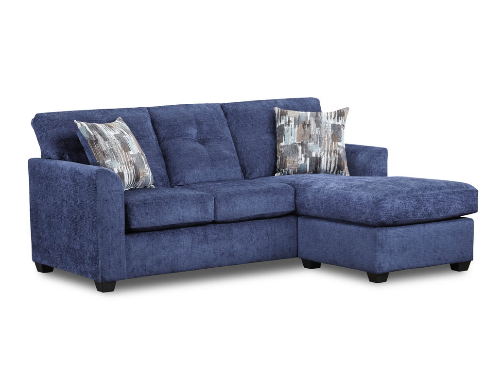 Washington 3006 Sectional — Compact L-Shape, Gray, Navy or Chocolate