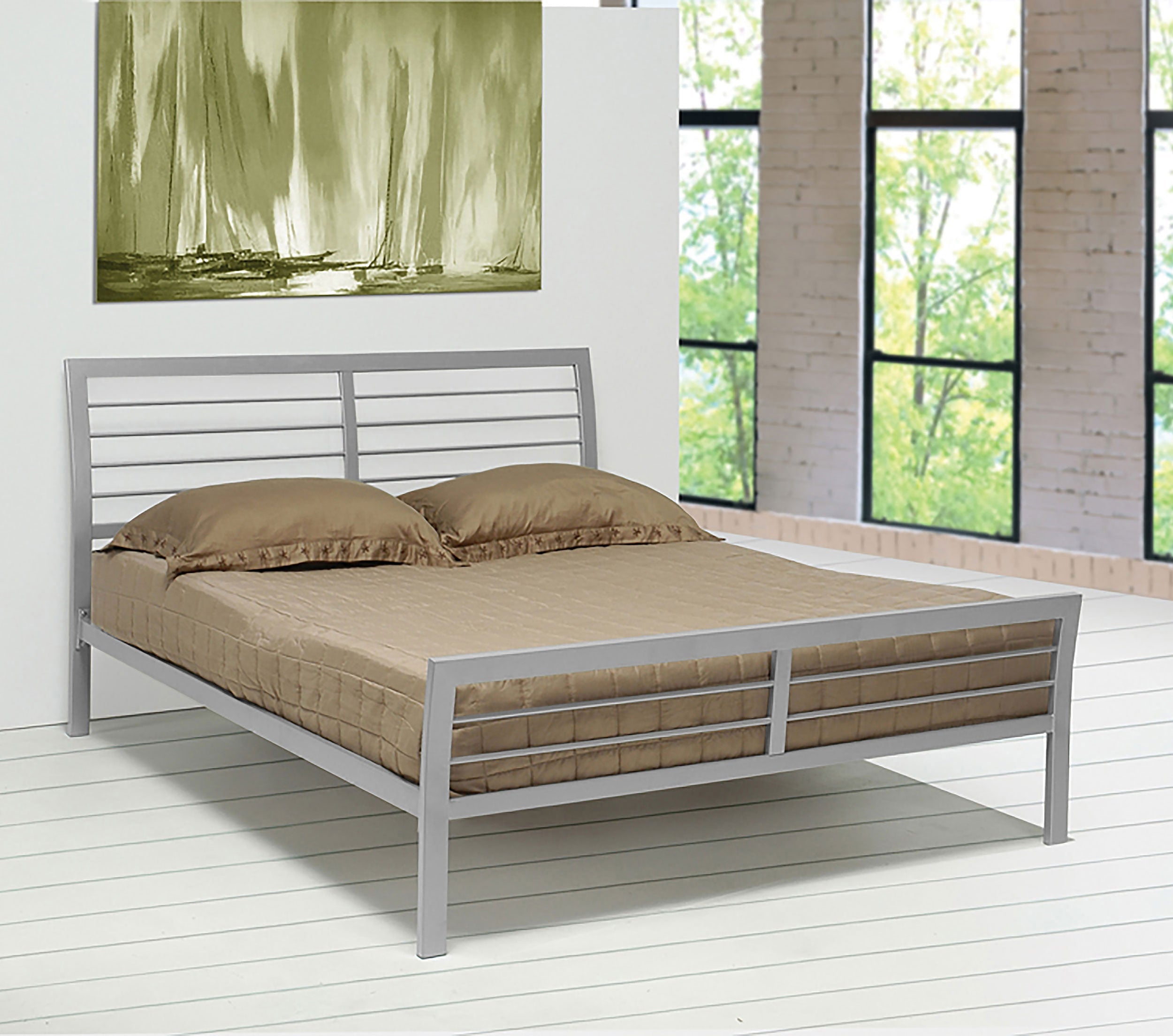 Cooper Metal Bed Silver
