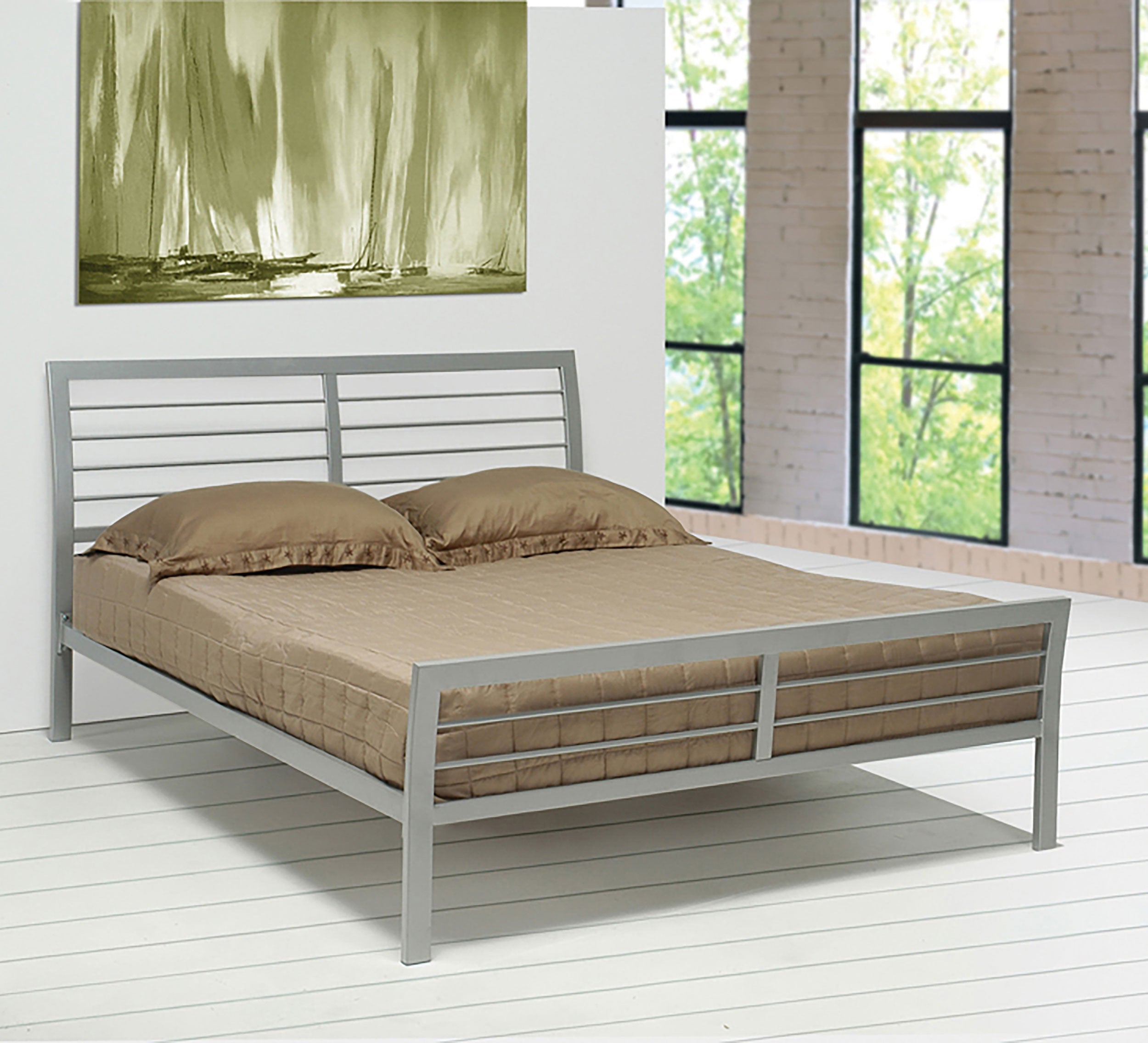 Cooper Metal Bed Silver