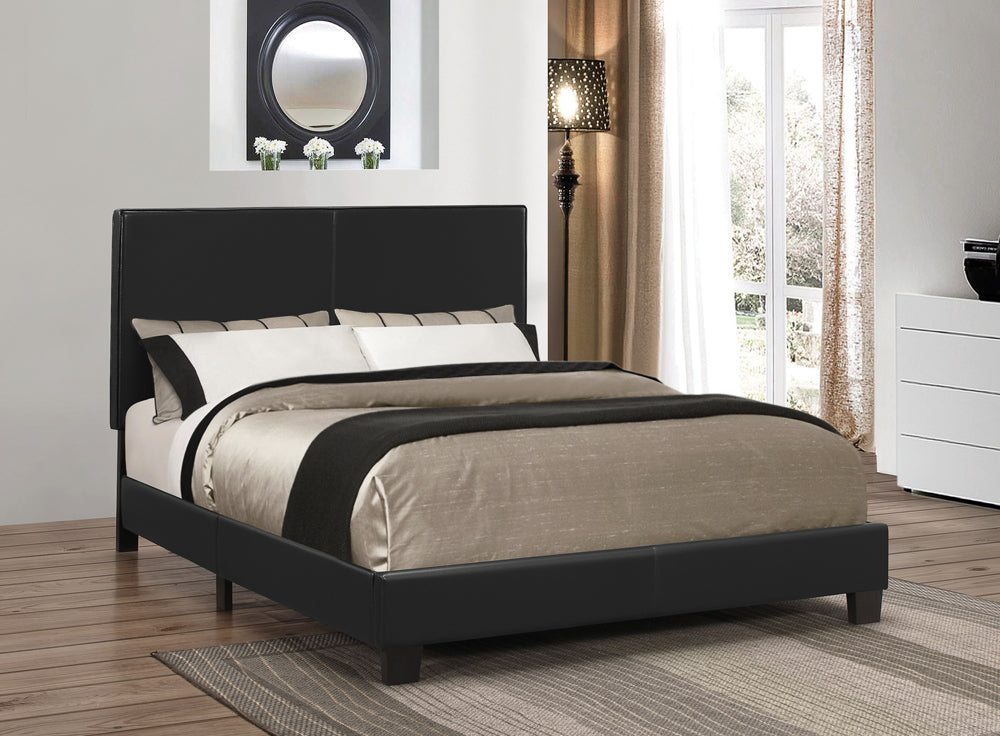 Mauve Bed Upholstered Black