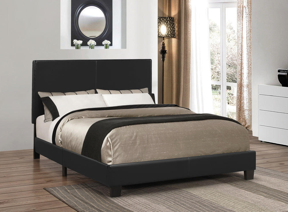 Mauve Bed Upholstered Black