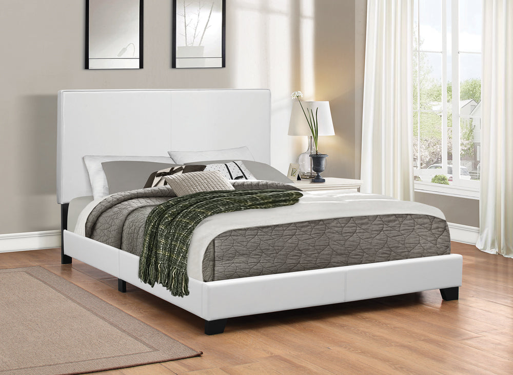 Mauve Upholstered Bed White