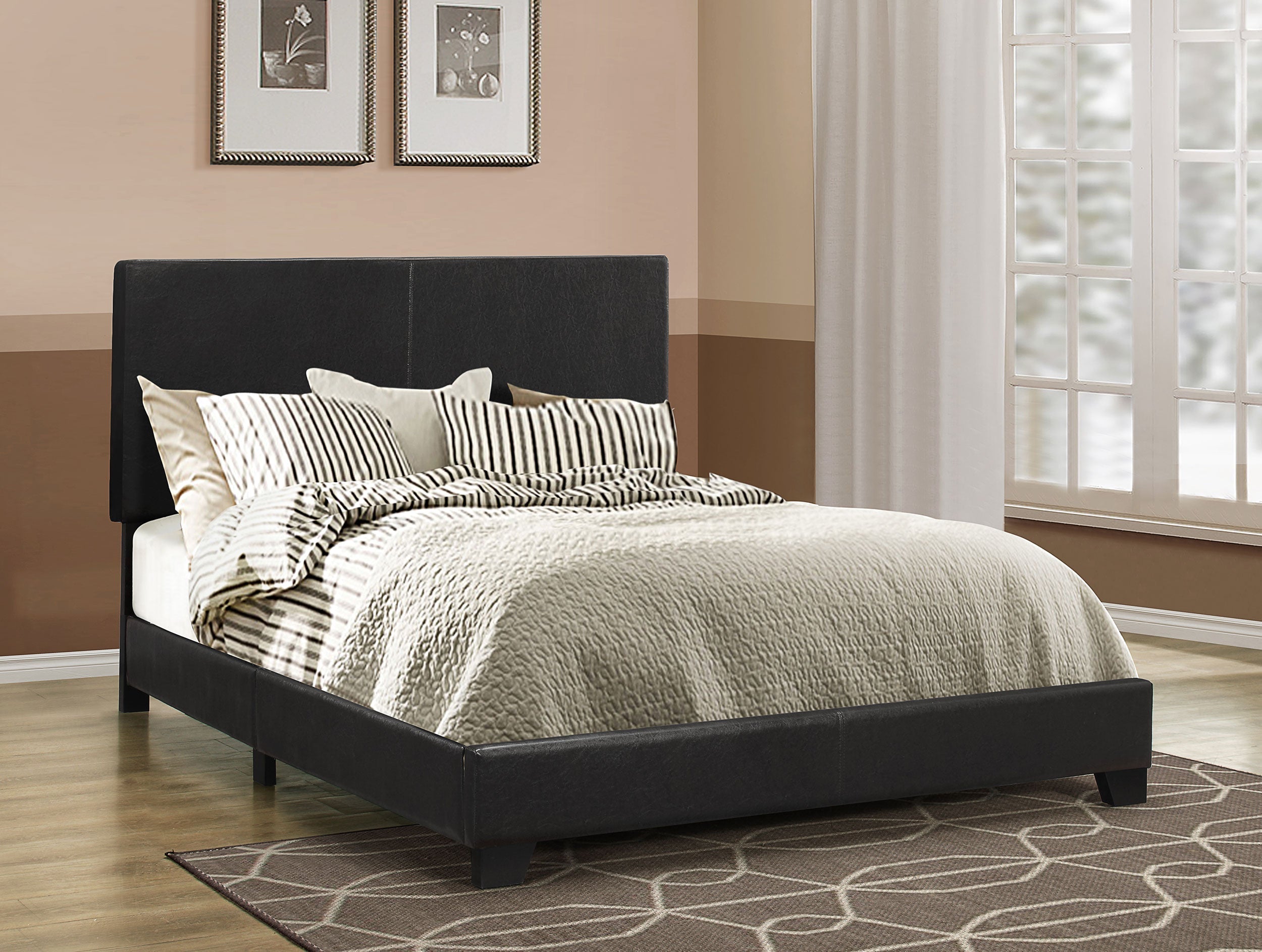 Dorian Upholstered Bed Black