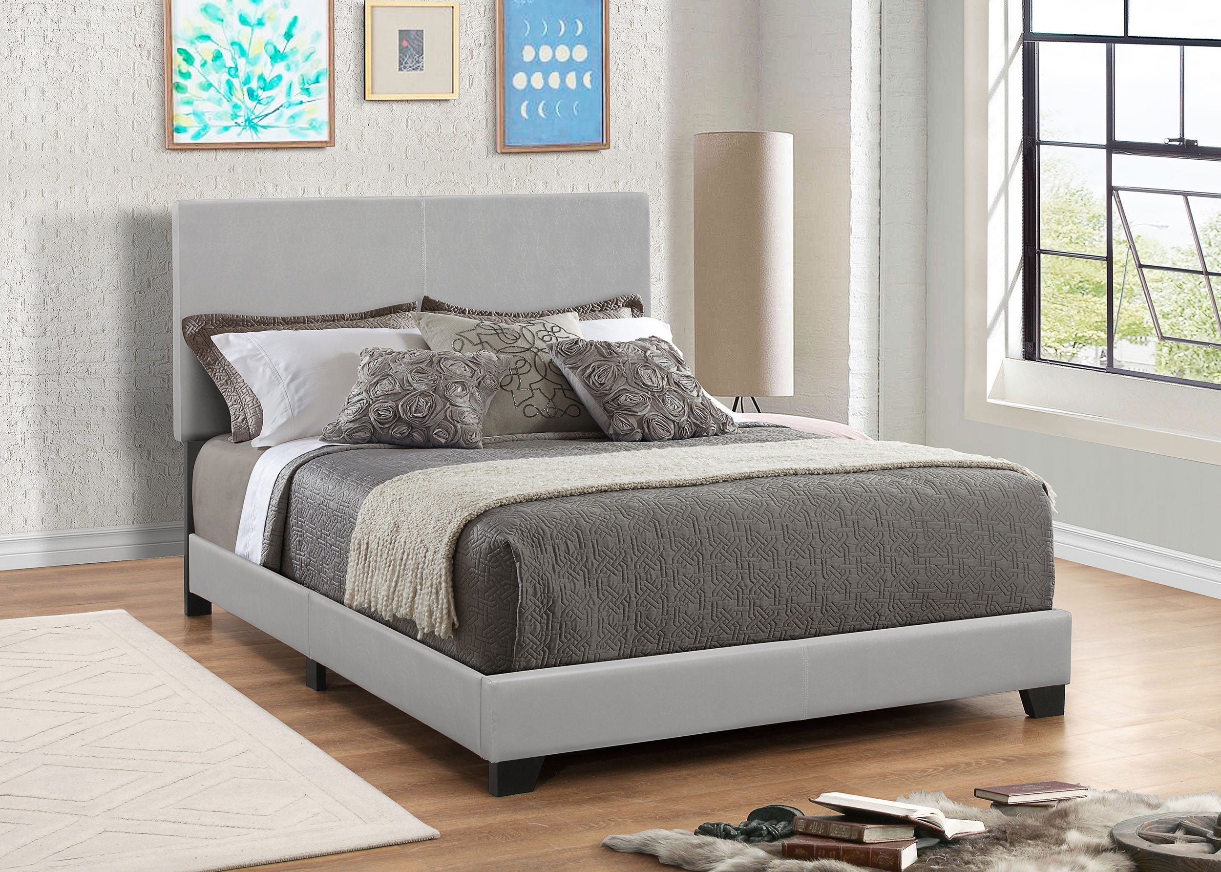 Dorian Upholstered Bed Grey