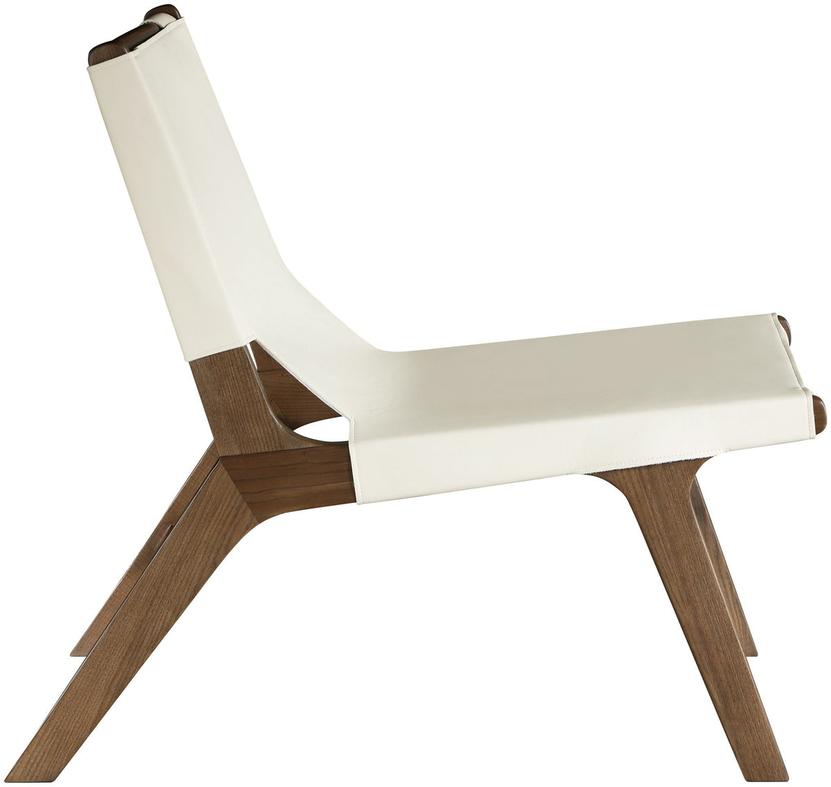 Rawlins Vegan Leather Accent Chair with Walnut Frame