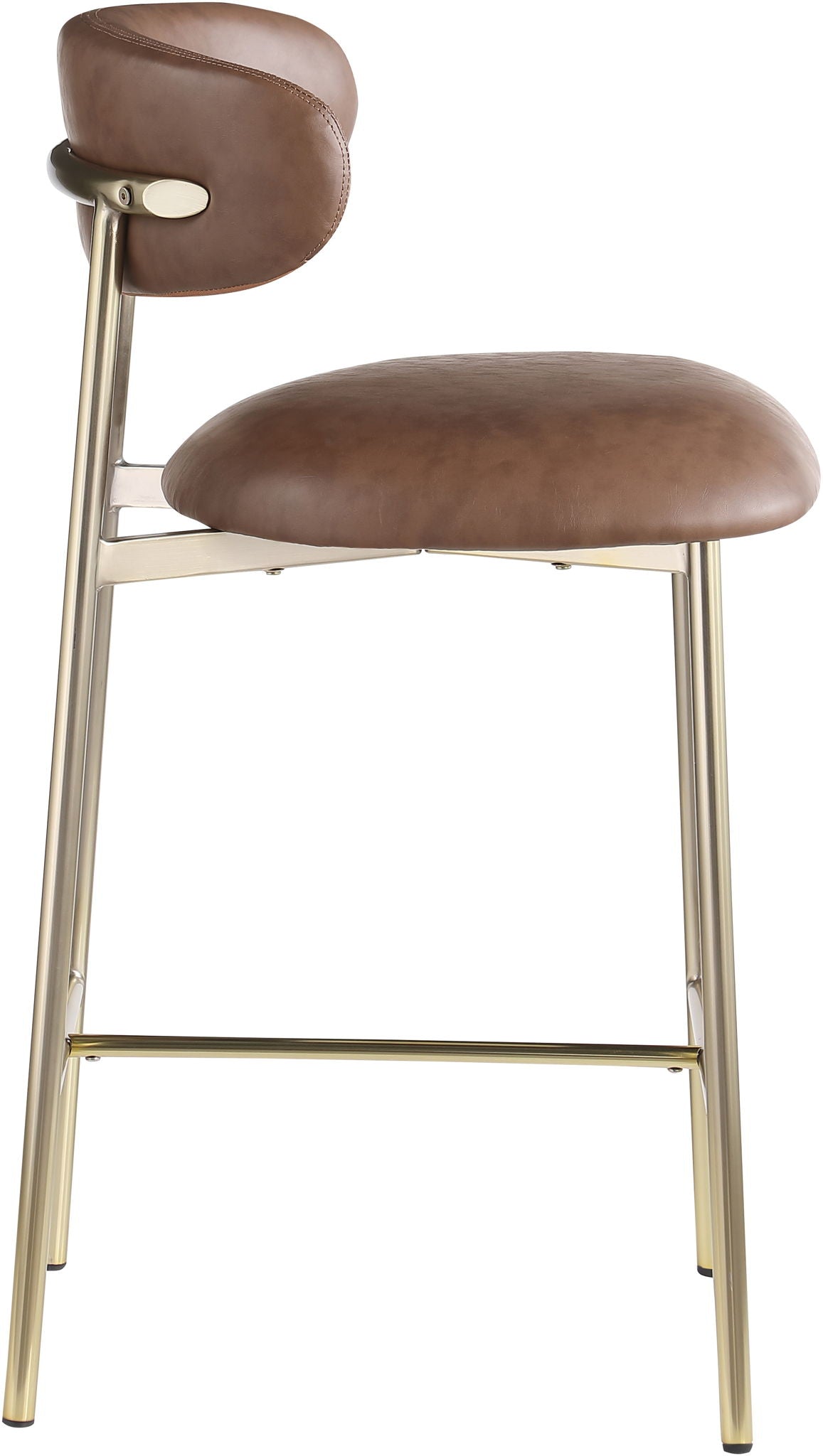 Lupita - Counter Stool (Set of 2) with Brushed Gold Frame
