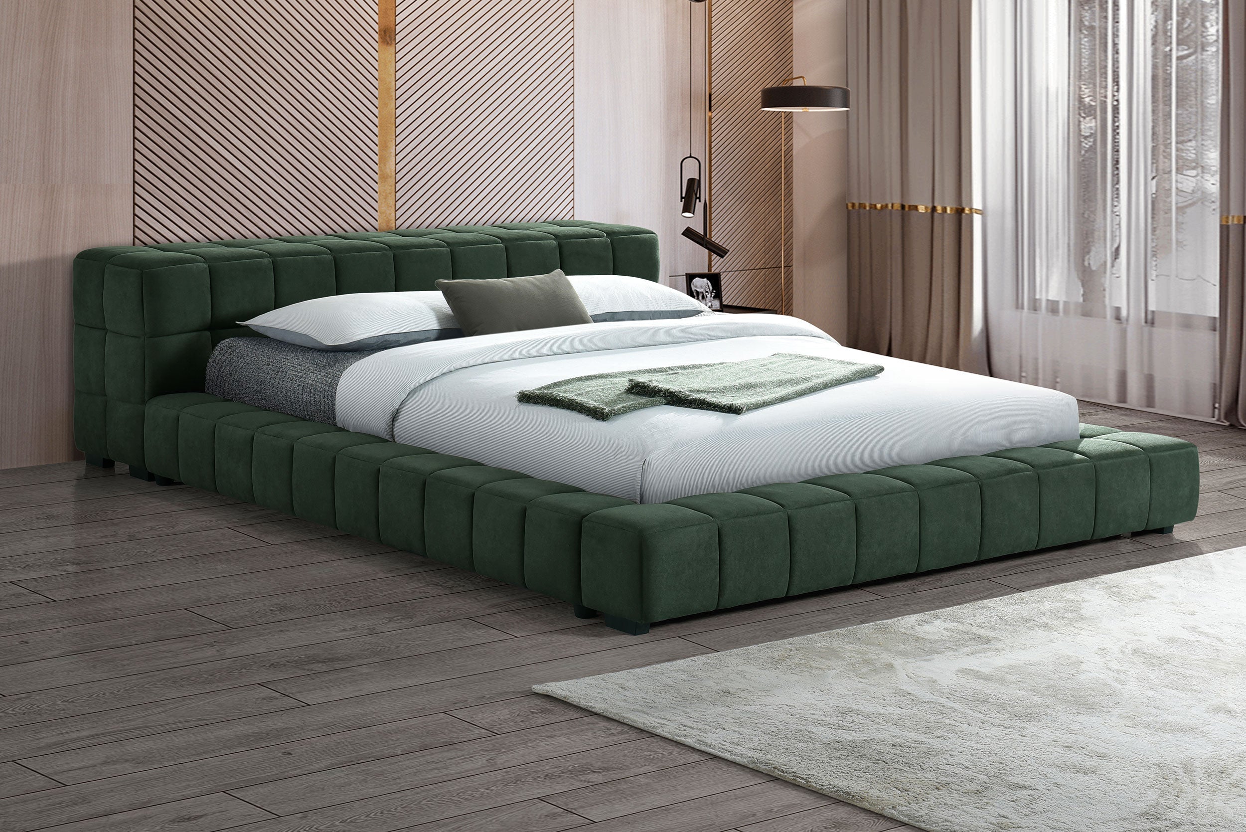 Trinity Upholstered Platform Bed Spruce