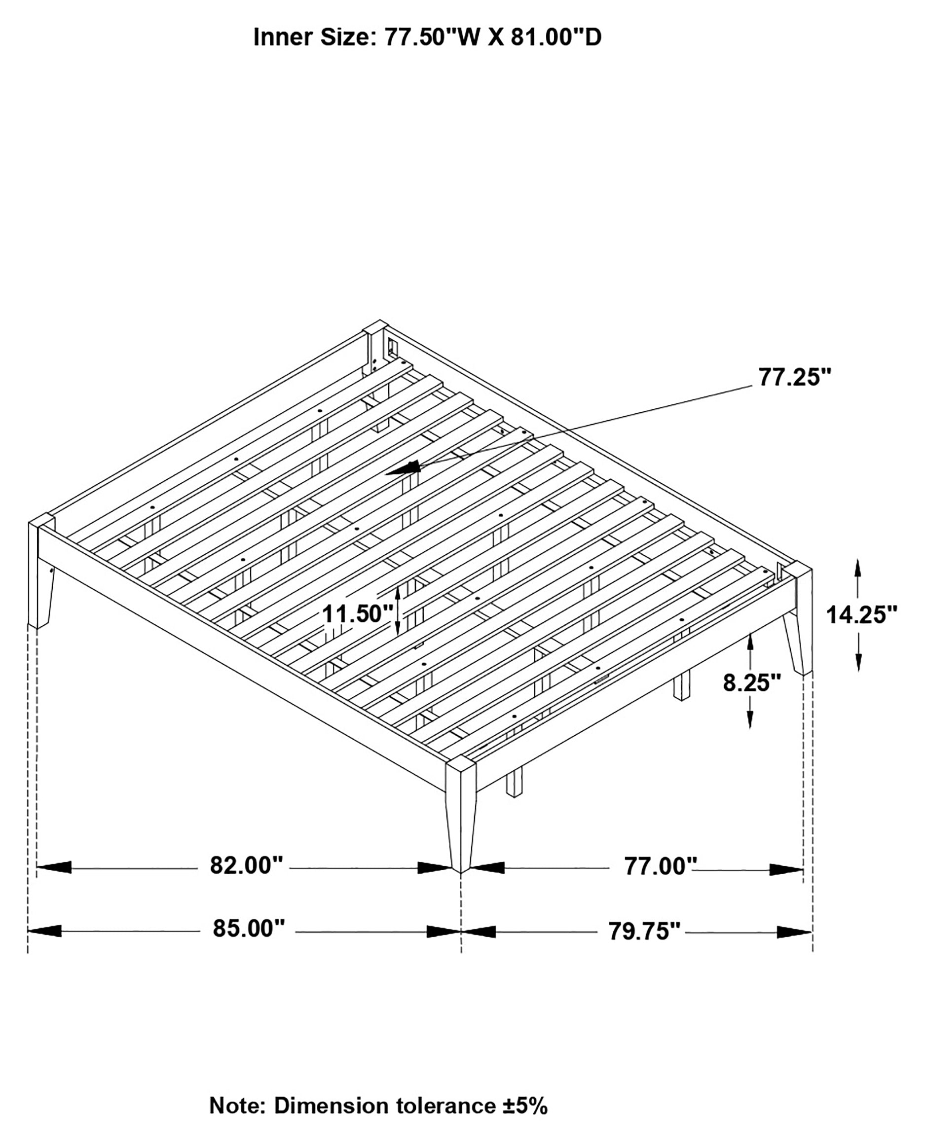 Hounslow Platform Bed White