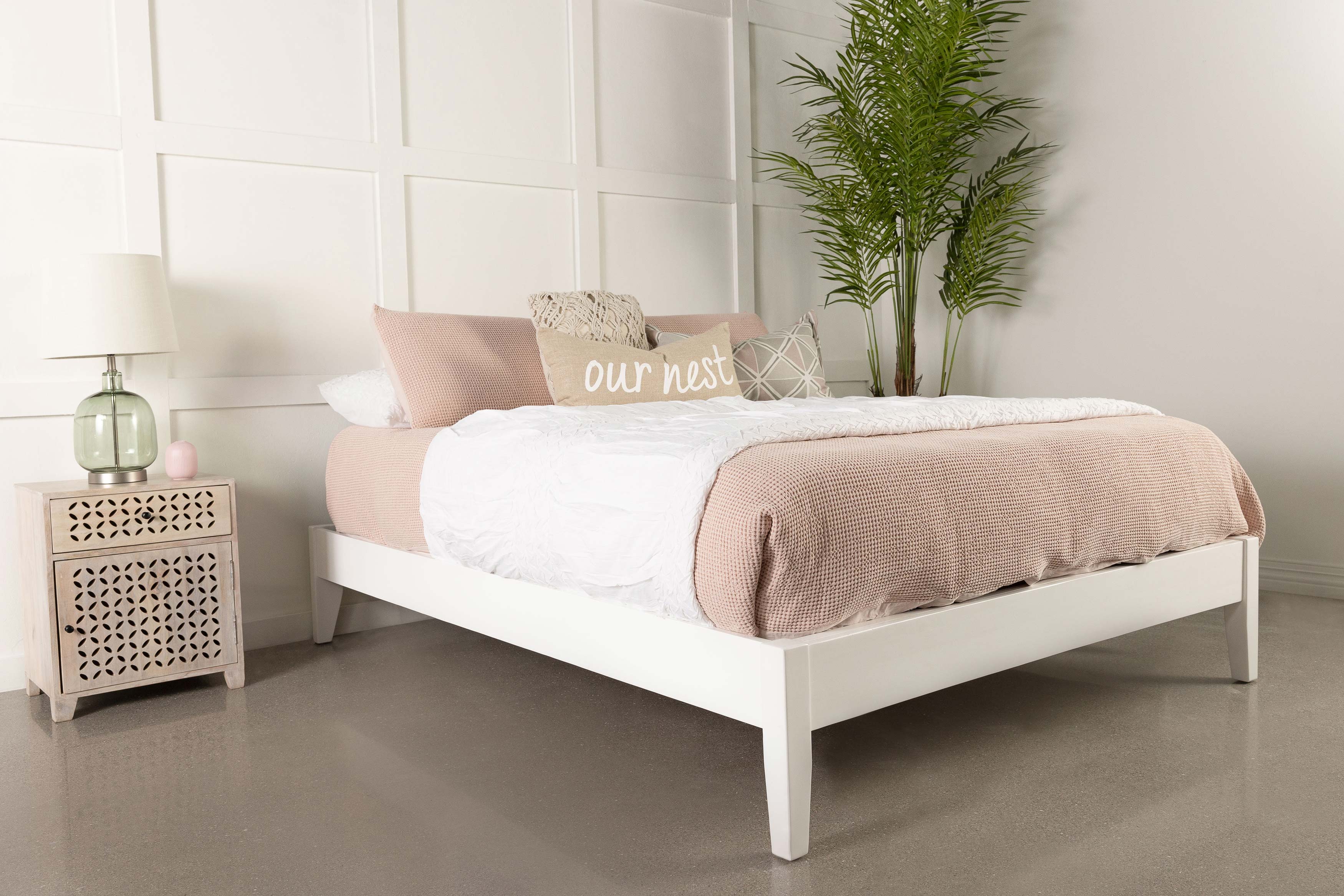 Hounslow Platform Bed White