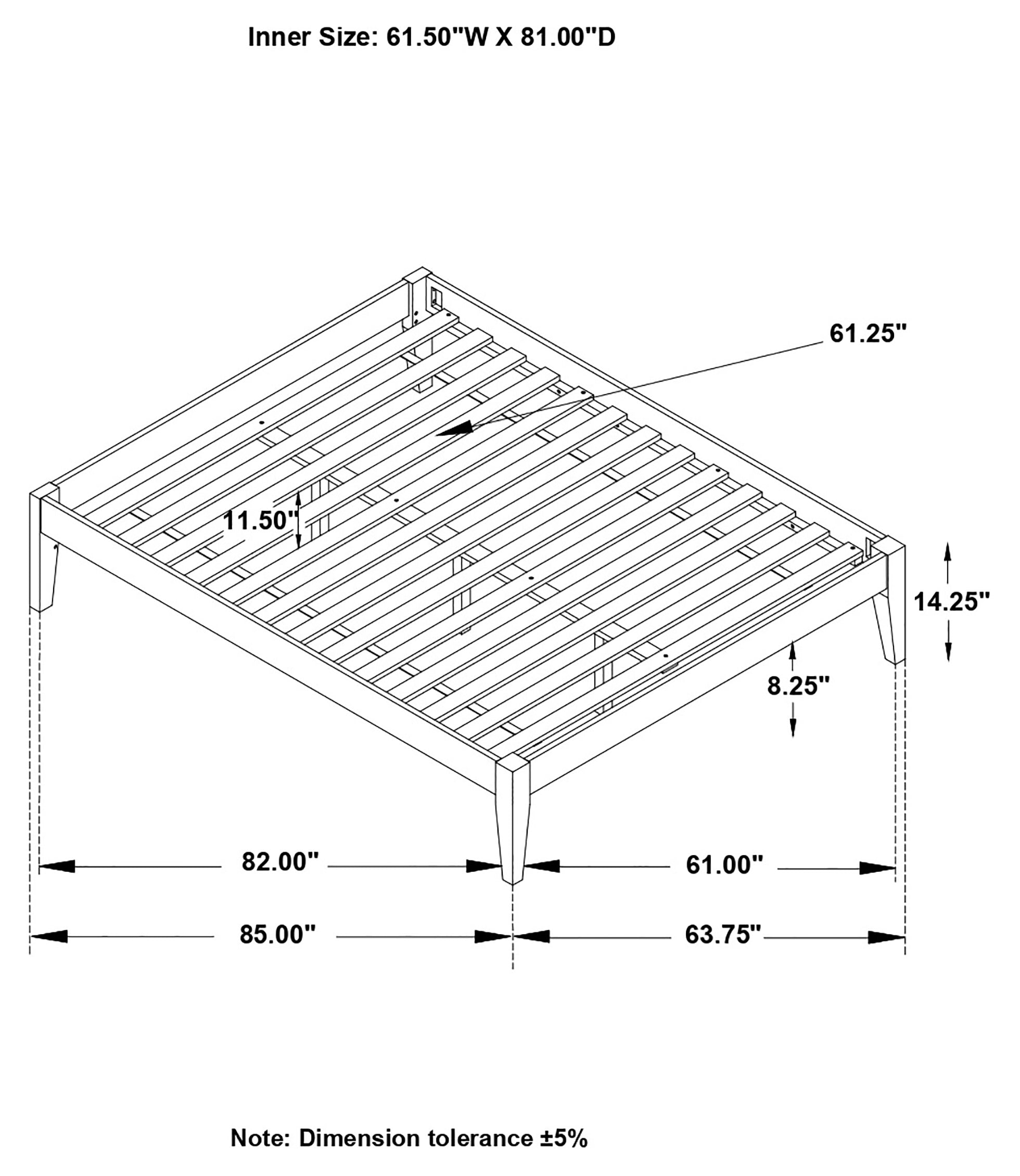 Hounslow Platform Bed White