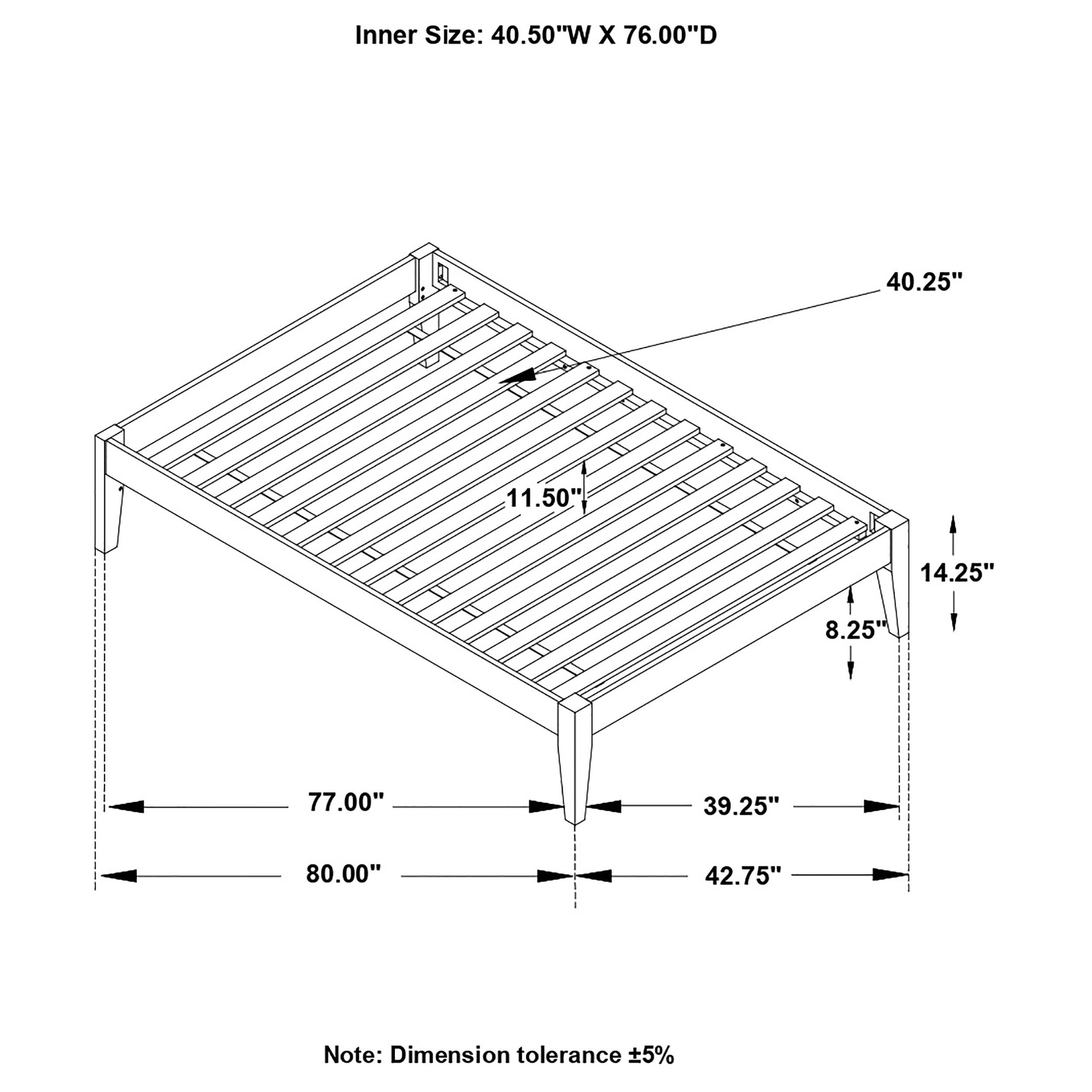 Hounslow Platform Bed White