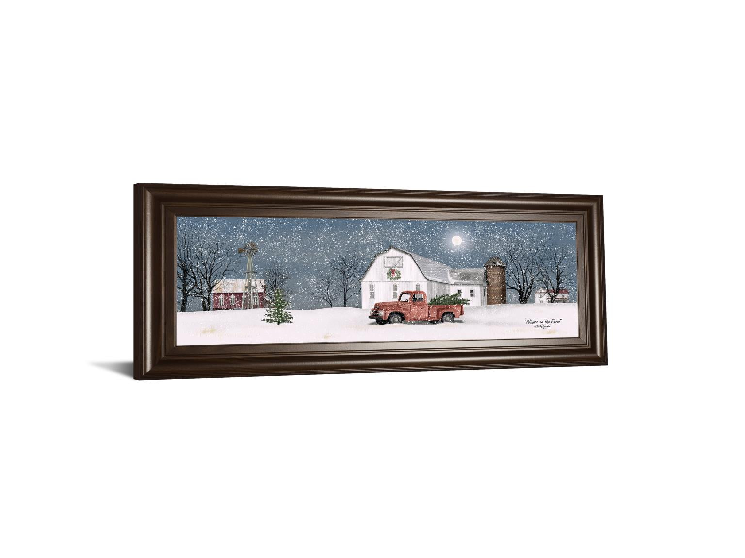 Winter On The Farm By Billy Jacobs 18X42 Framed Print