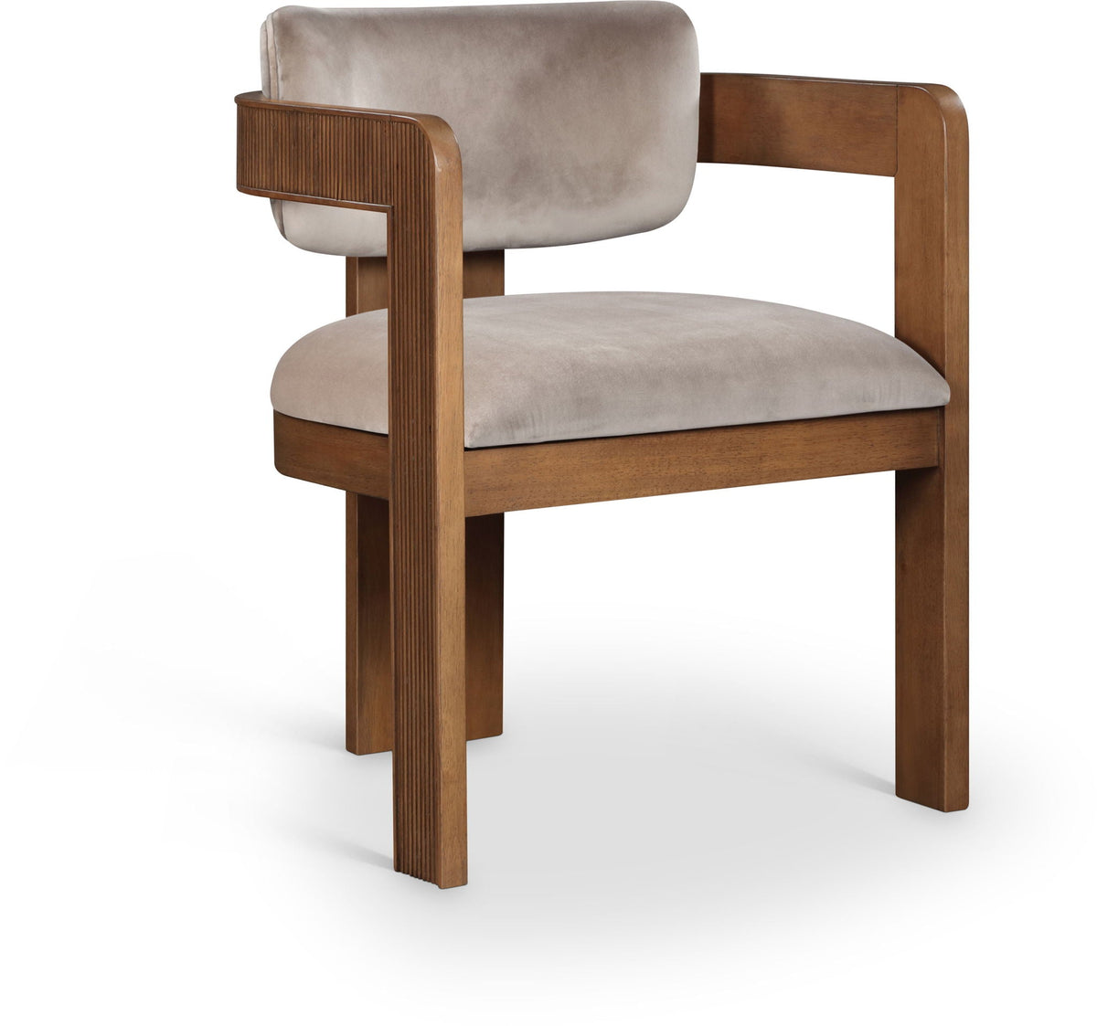 Sacha - Velvet Dining Chair (Set of 2) with Brown Base