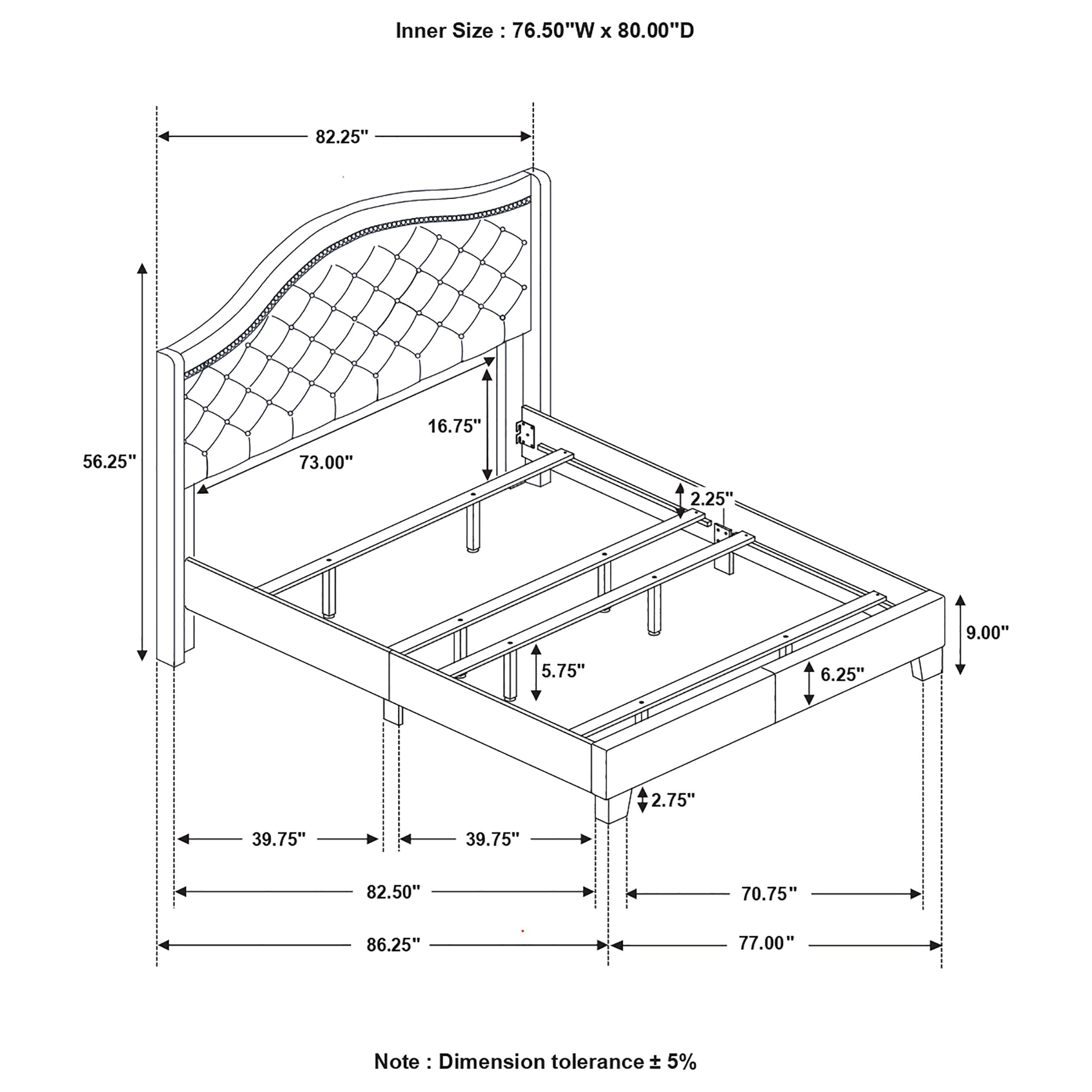 Sonoma Camel Back Bed Beige