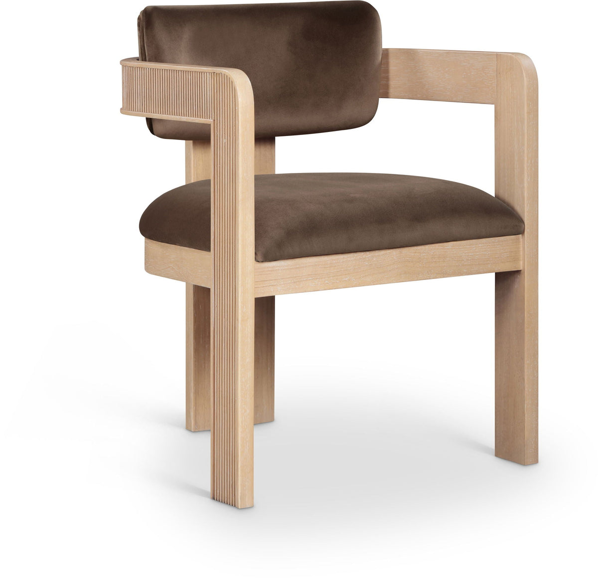Sacha - Velvet Dining Chair (Set of 2) with Natural Base