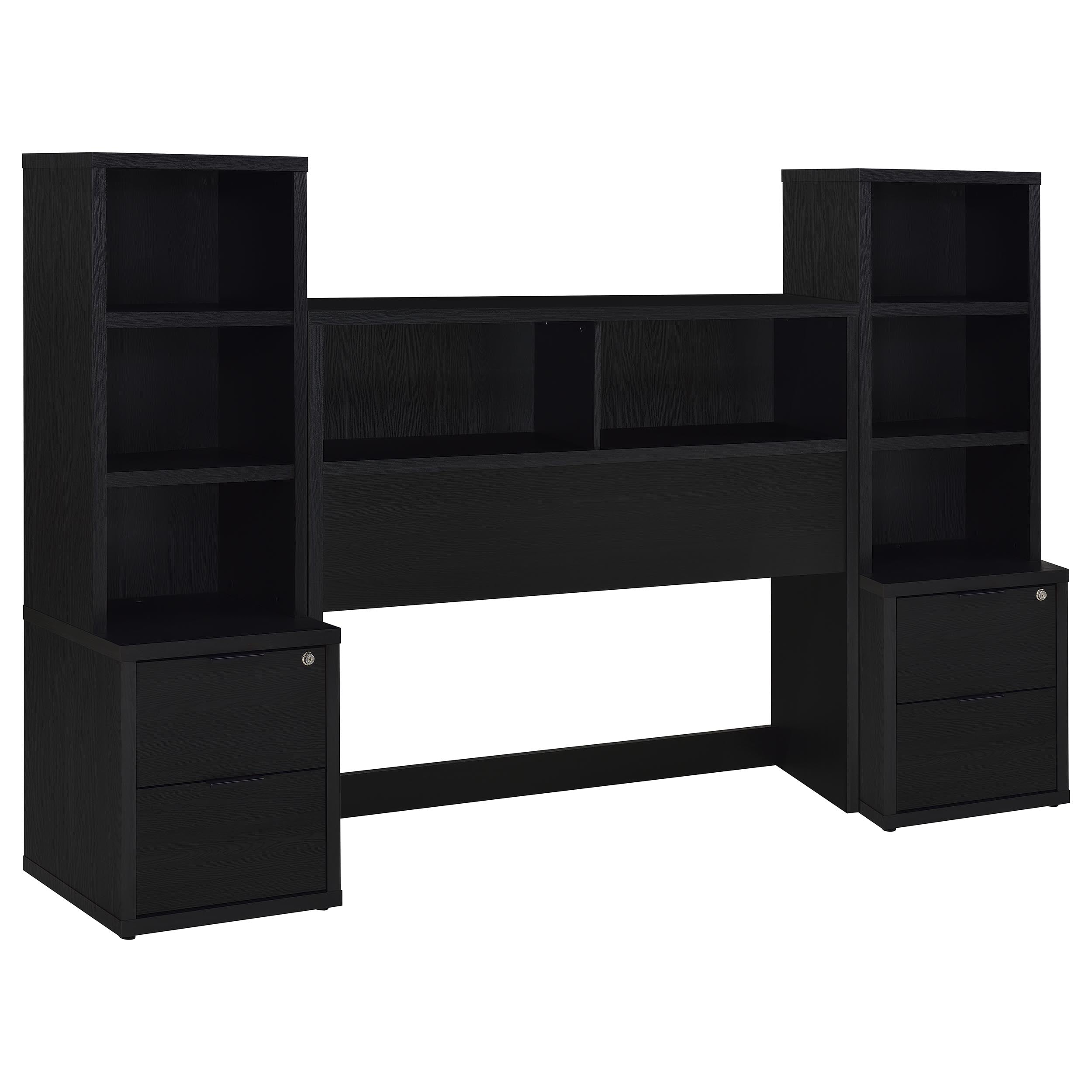 Westpark 3-piece Bedroom Set Bookcase Headboard Black