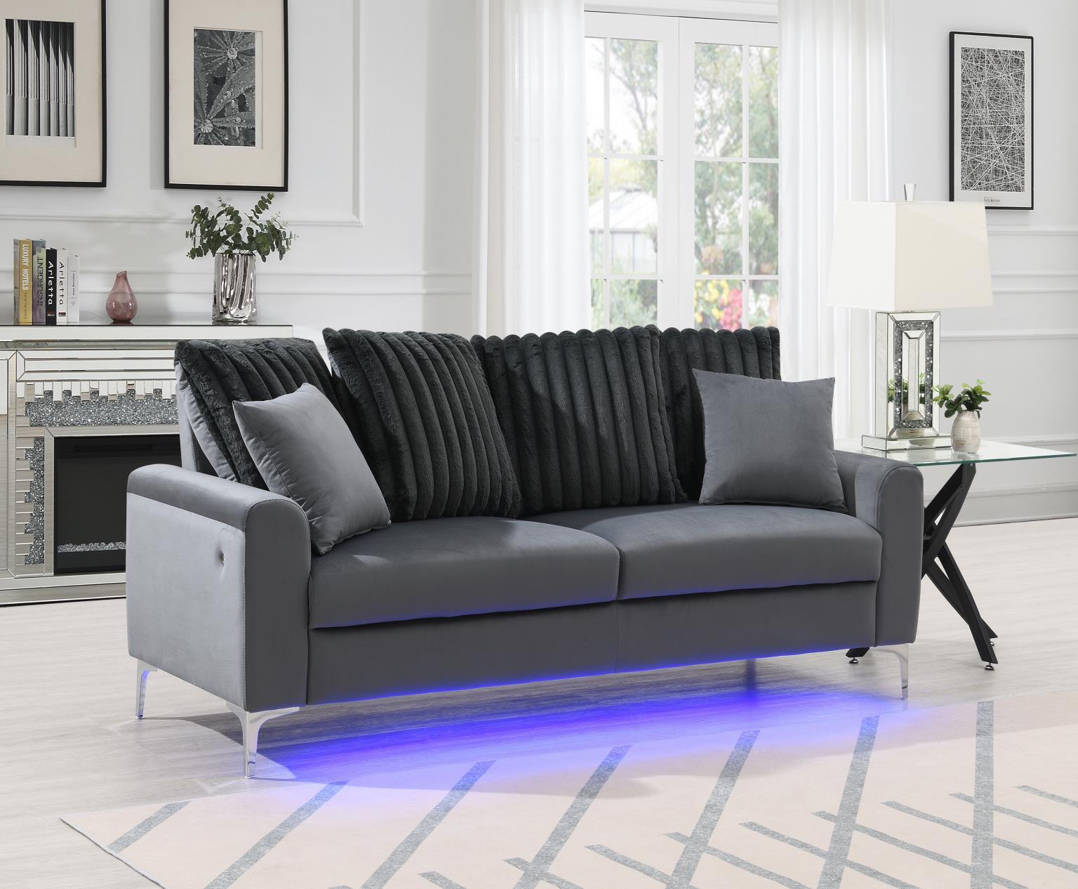 U481 Gray 3 Piece Living Room Set (Sofa, Loveseat, Chair)