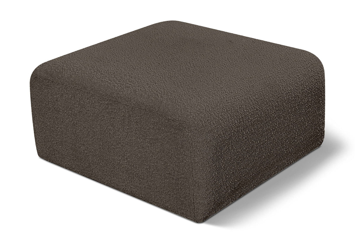 Arc Boucle Modular Sectional — Ottoman — Brown