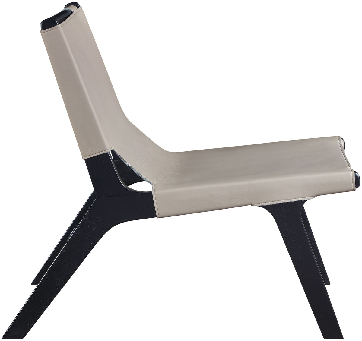 Rawlins Vegan Leather Accent Chair with Black Frame