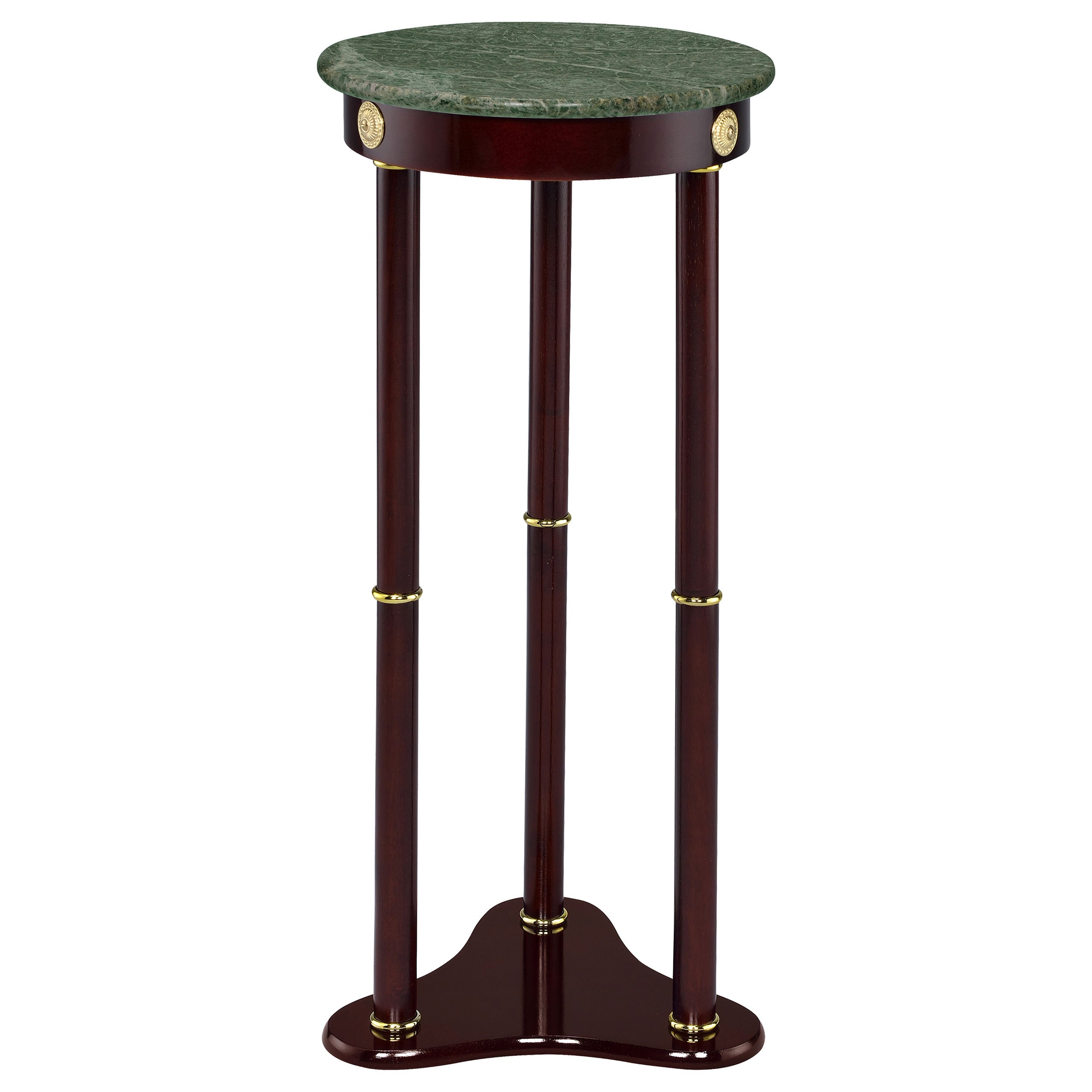 Edite Round Marble Top Plant Stand Merlot