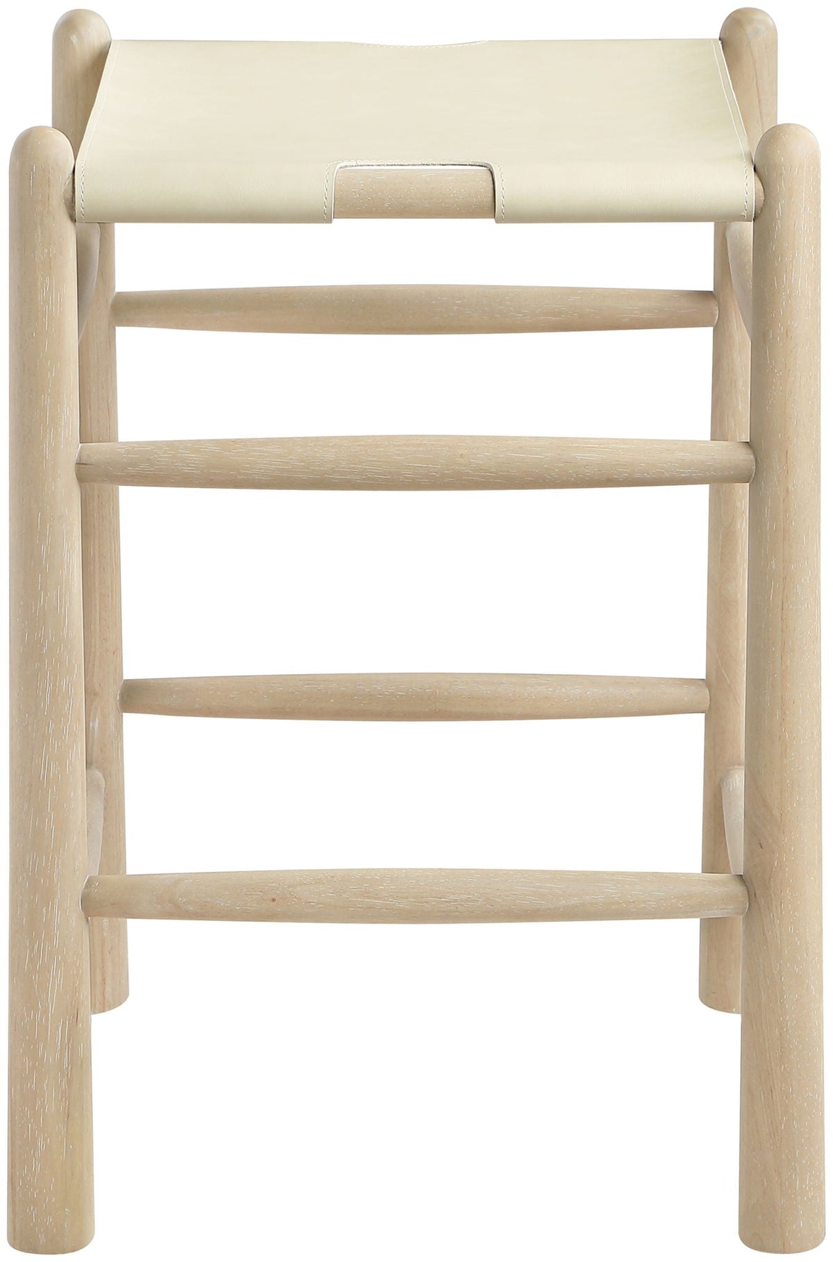 Santos Backless Counter Stool with Natural Base