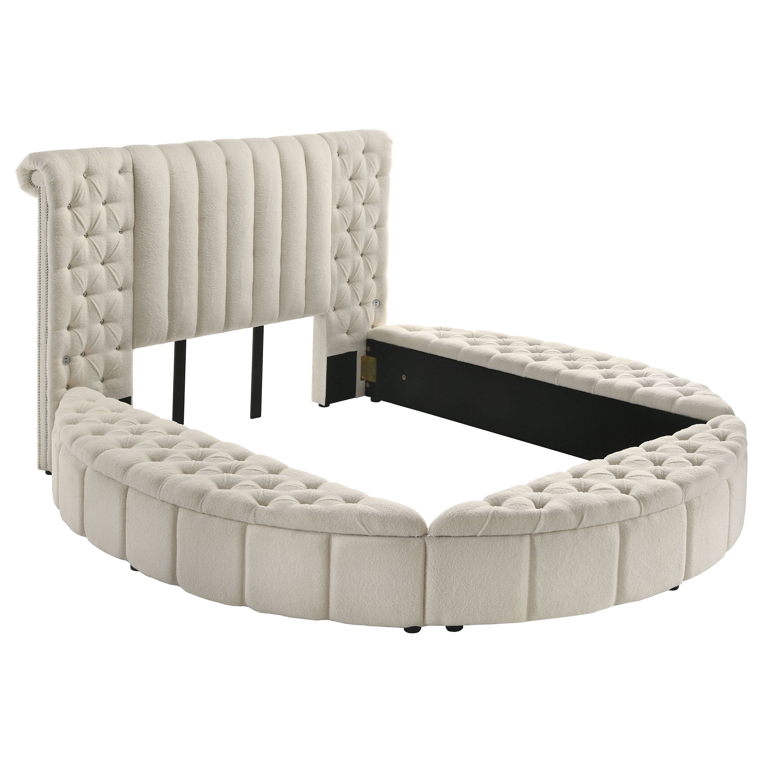Sonya round storage bed - front