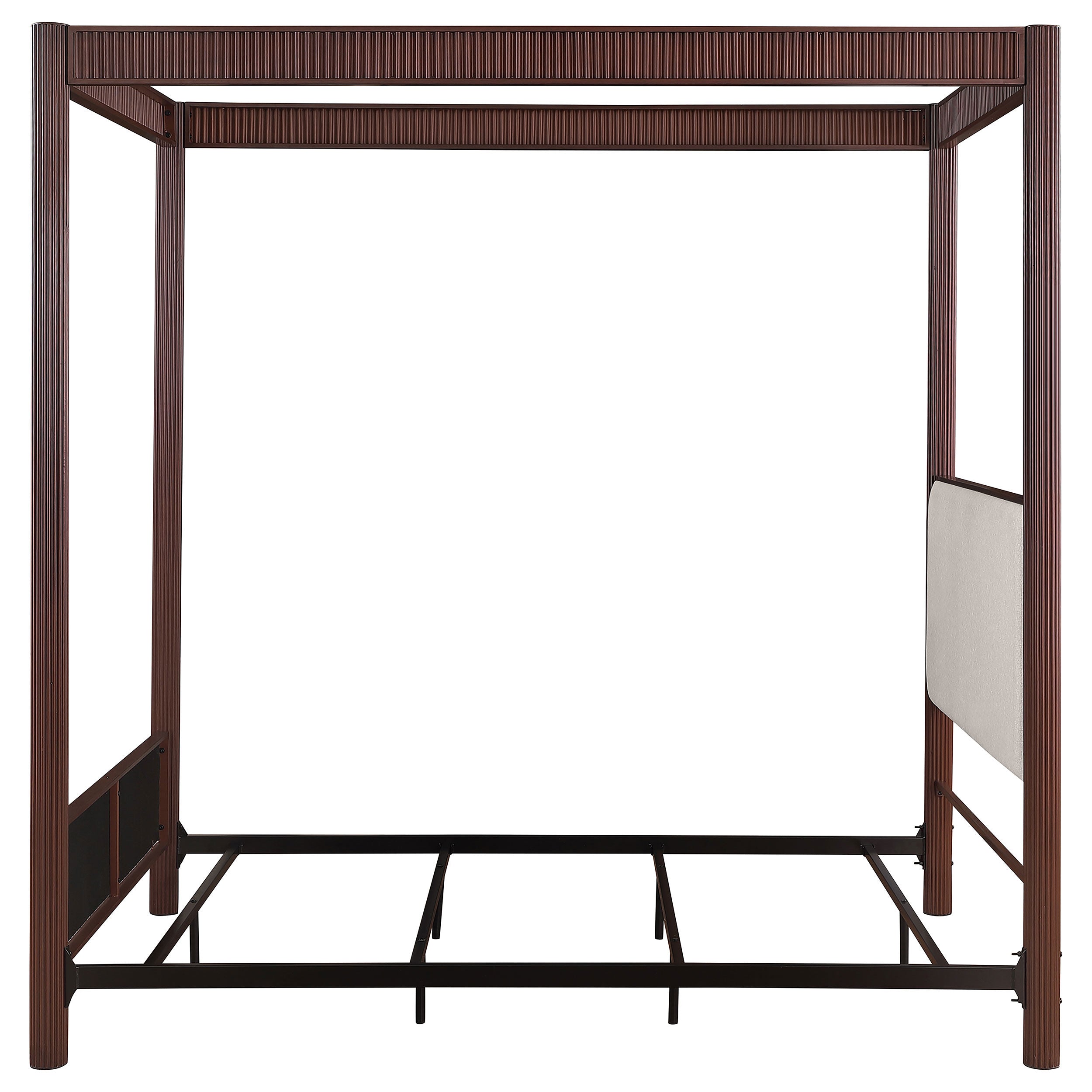 Zimmerlee 89-inch Metal Canopy Bed Rust Brown