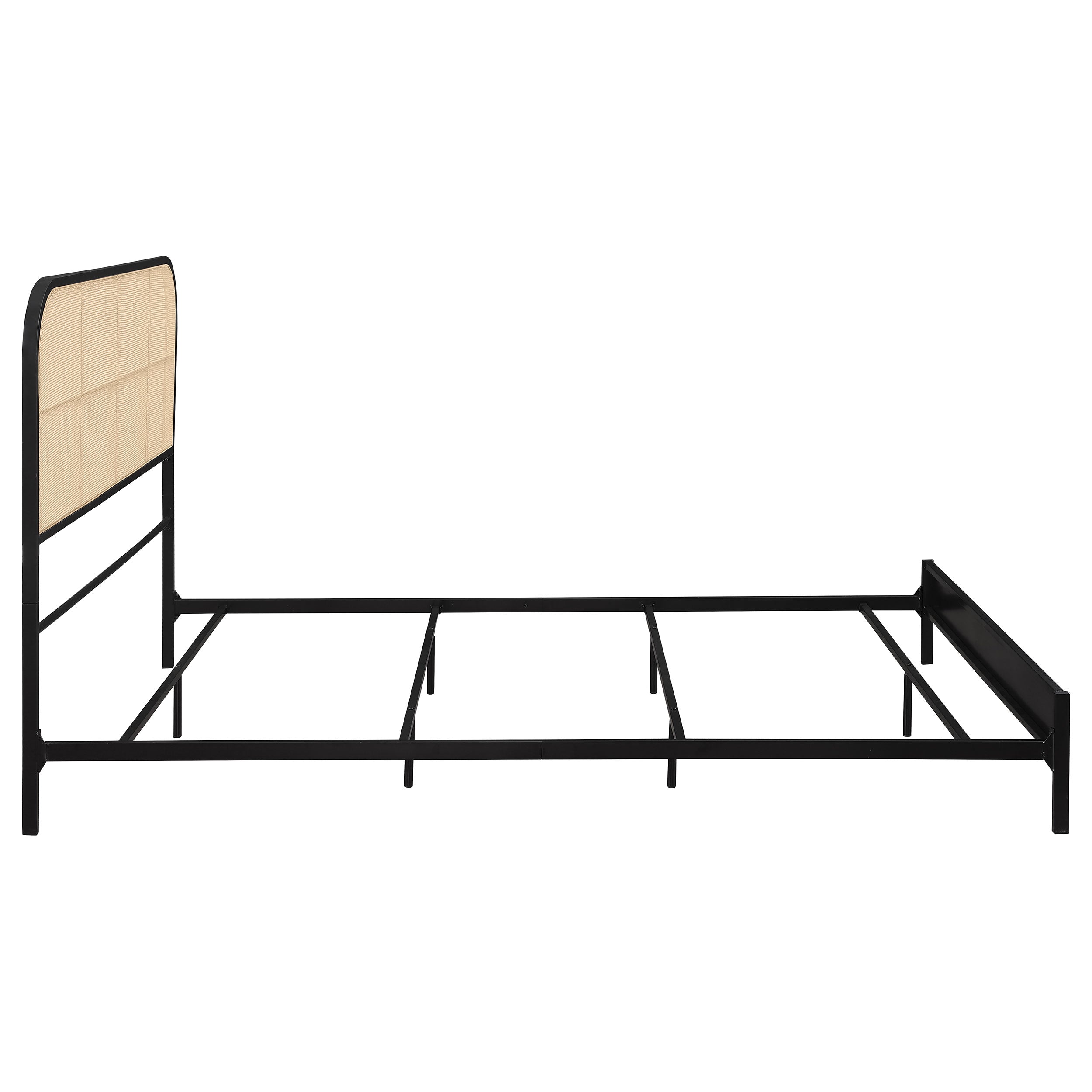 Amherst Radio Weave Rattan Metal Bed Black