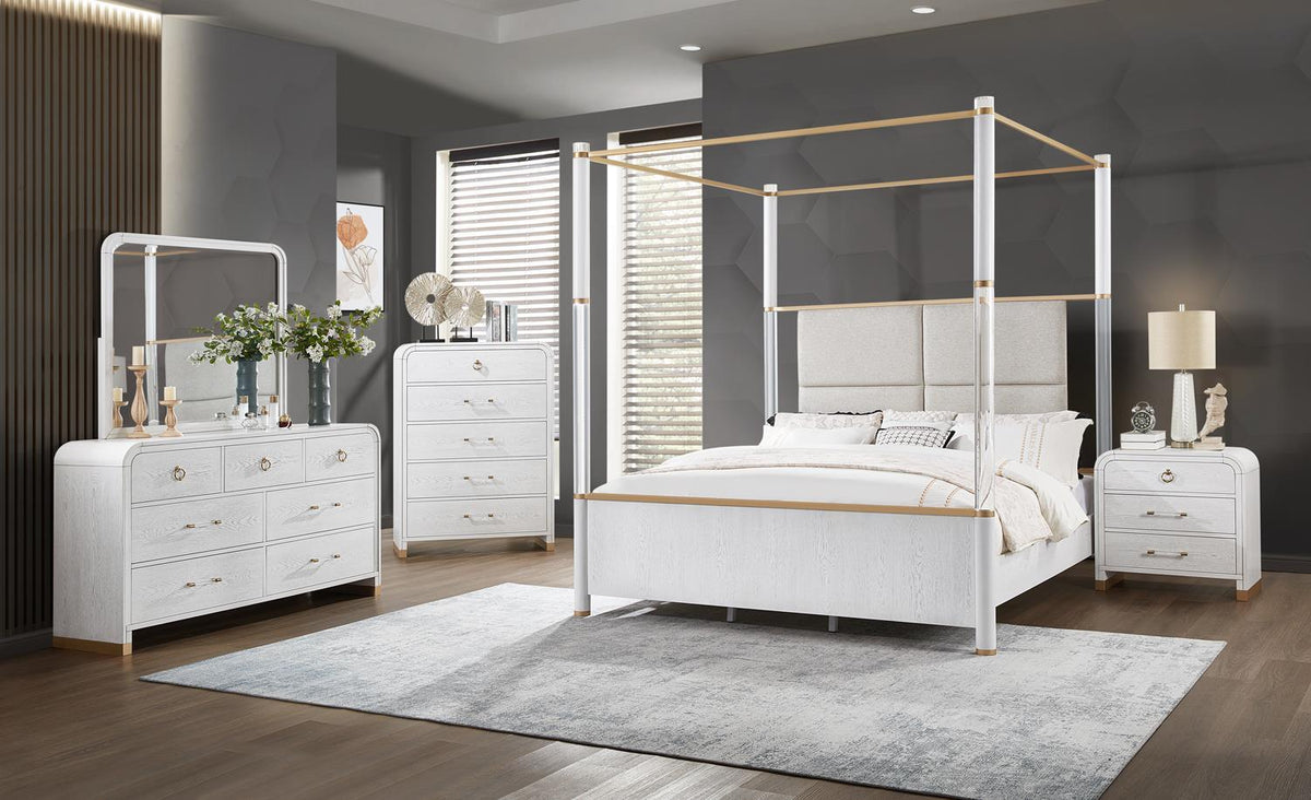B093 White Nightstand — 28 in. wide