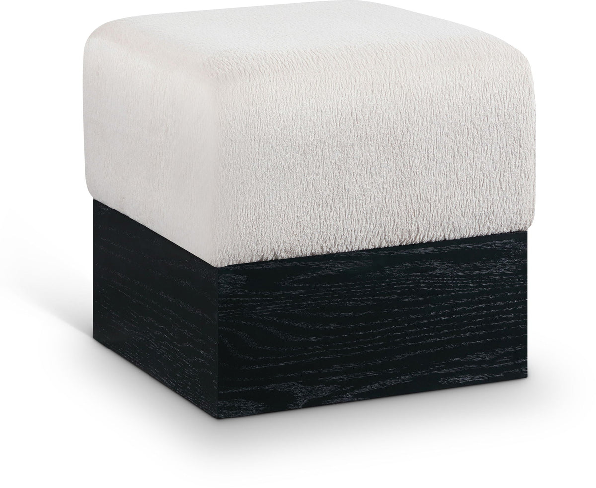 Havre - Ottoman / Stool with Black Base