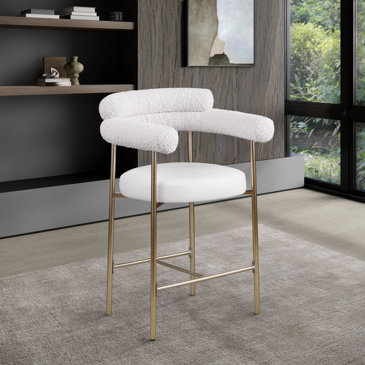 Blake - Counter Stool (Set of 2) with Bronze Legs