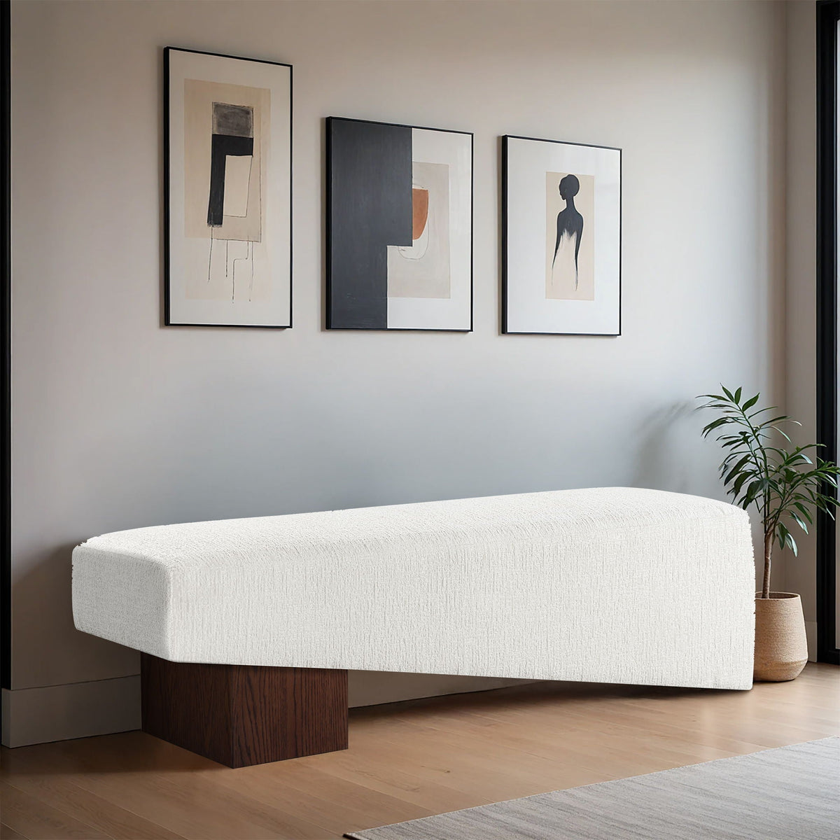 Alora - Bench with Dark Brown Base