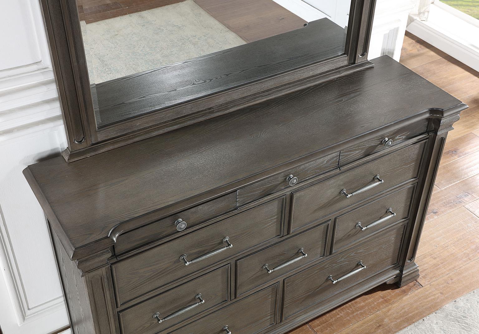 B067 Dark Gray Dresser — 66-Inch Wide