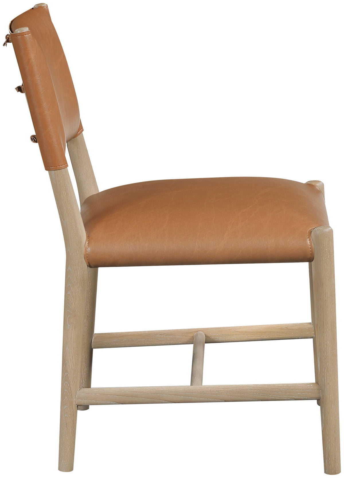 Andie Vegan Leather Dining Chair (Set of 2) with Natural Base