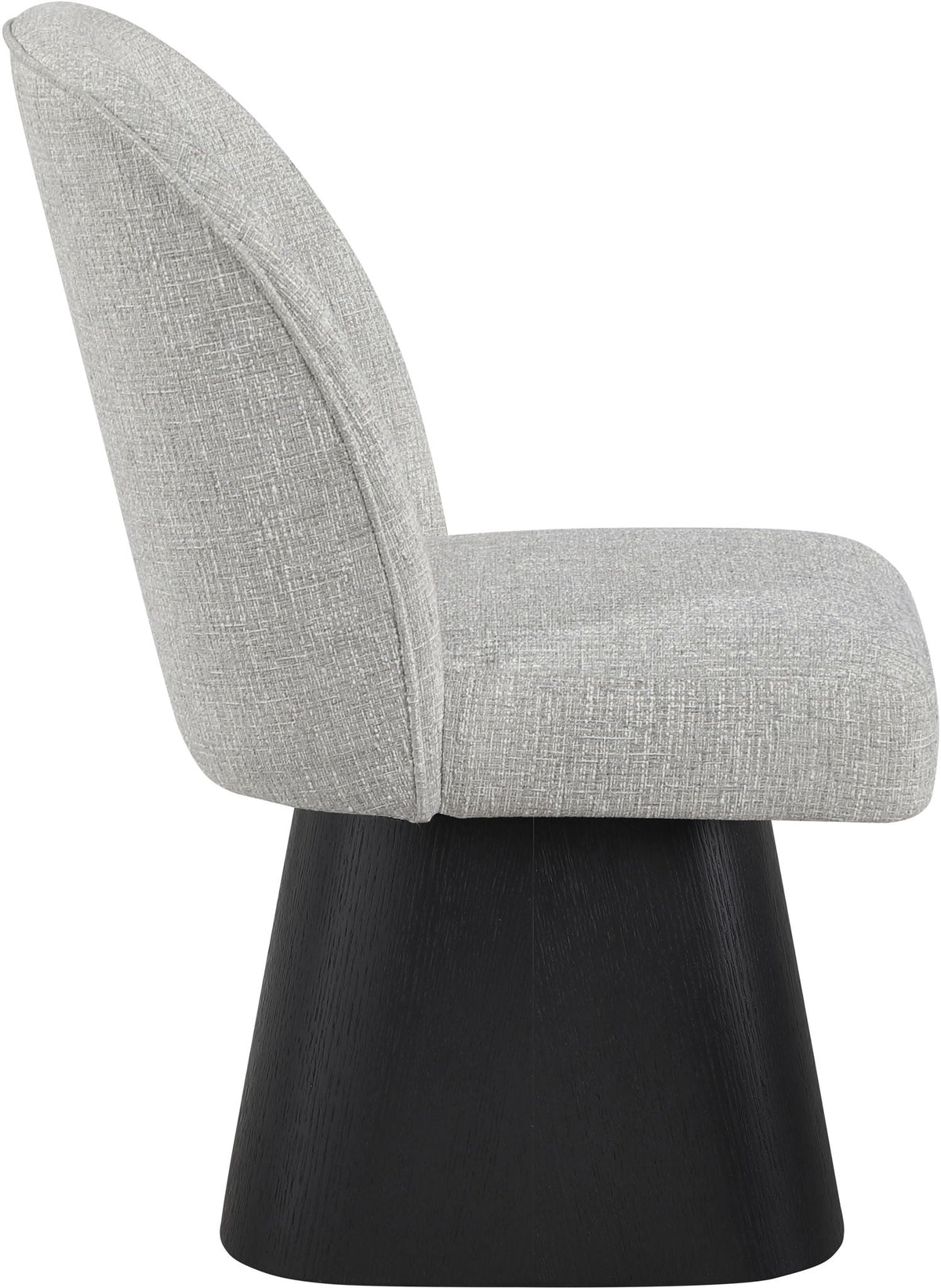 Marlowe Swivel Dining Side Chair with Black Base