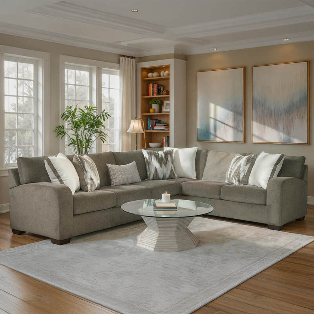 Behold 4155 Sectional — 2-Piece Sofa Design