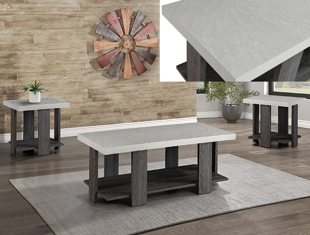 Boris Gray Faux Stone Cocktail Set — 3-Piece