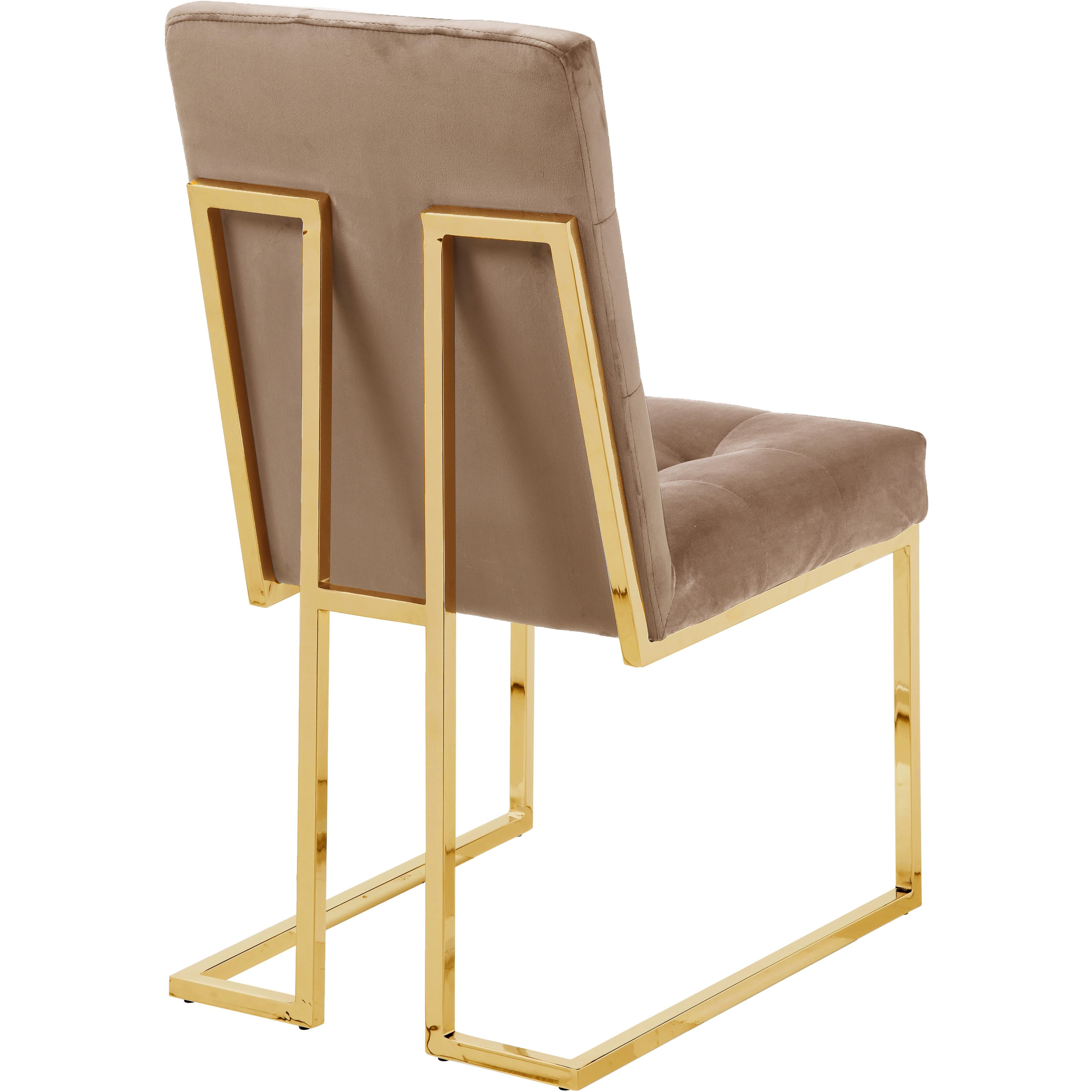 Meridian Pierre Beige Velvet Dining Chair