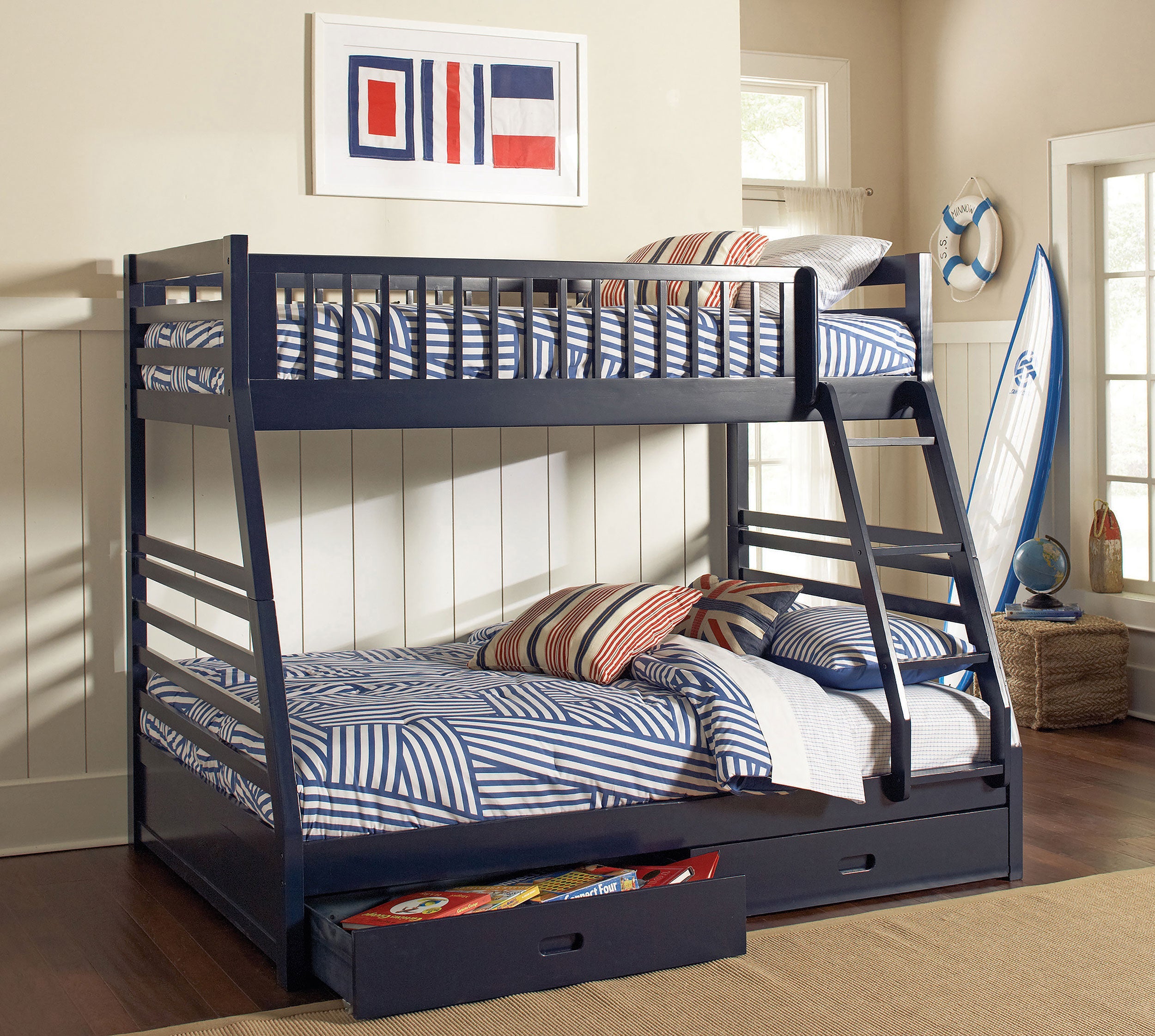 Ashton 2-drawer Wood Twin Over Full Bunk Bed