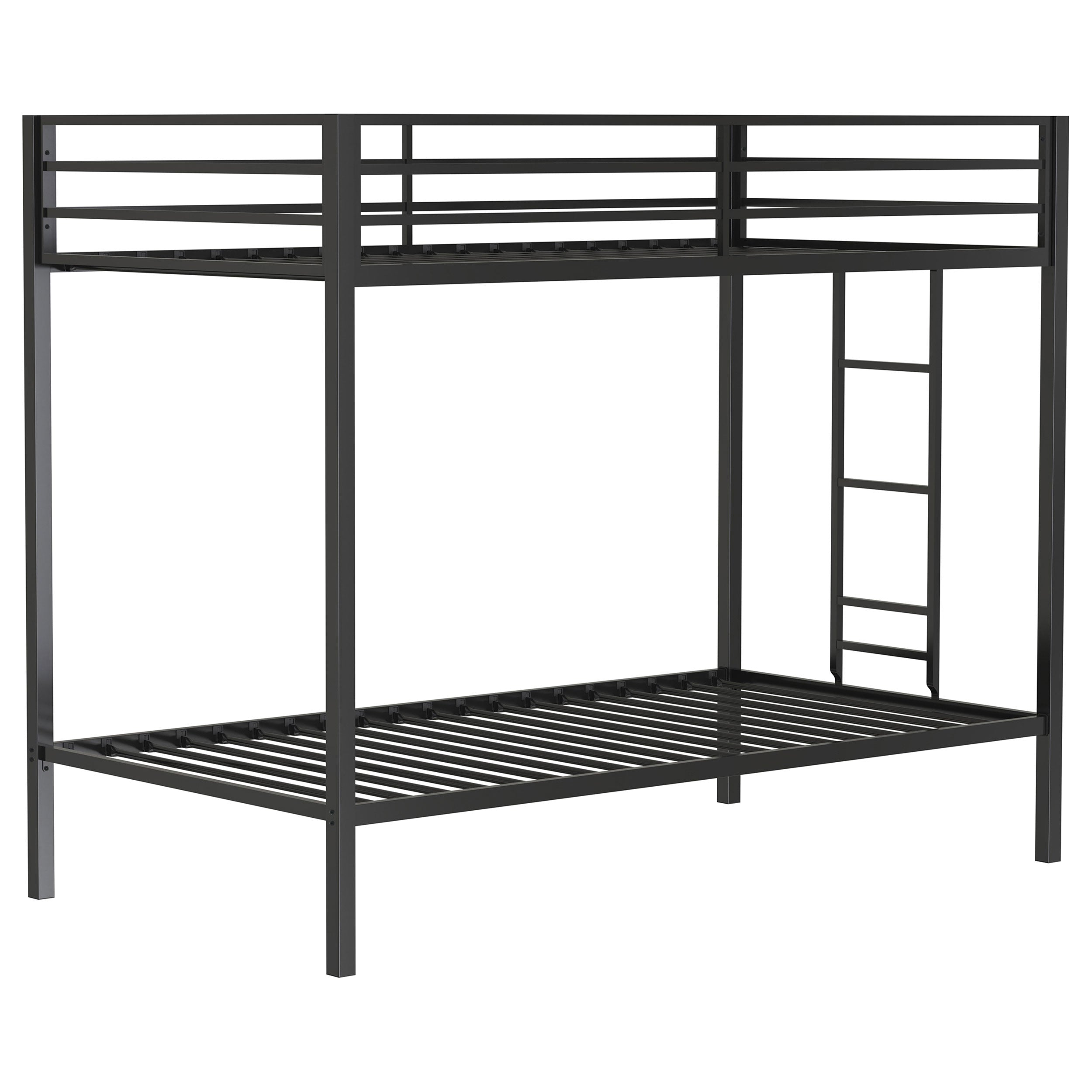 Alevera Metal Twin Over Twin Bunk Bed with Ladder
