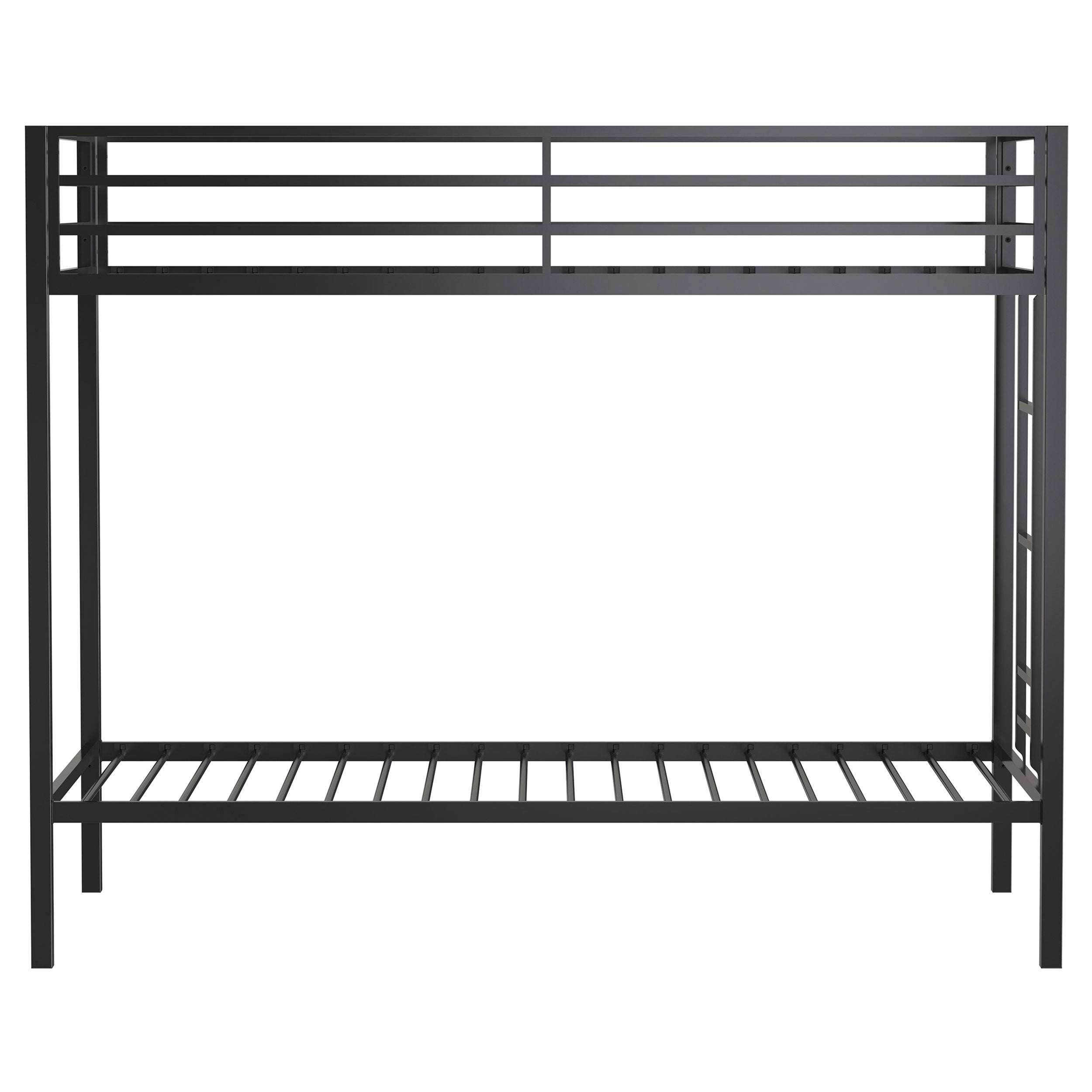 Alevera Metal Twin Over Twin Bunk Bed with Ladder