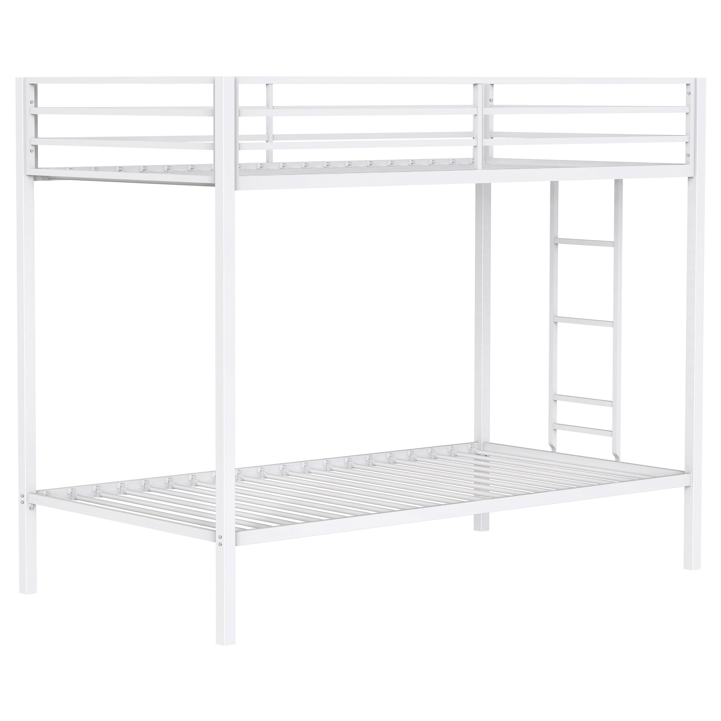 Alevera Metal Twin Over Twin Bunk Bed with Ladder