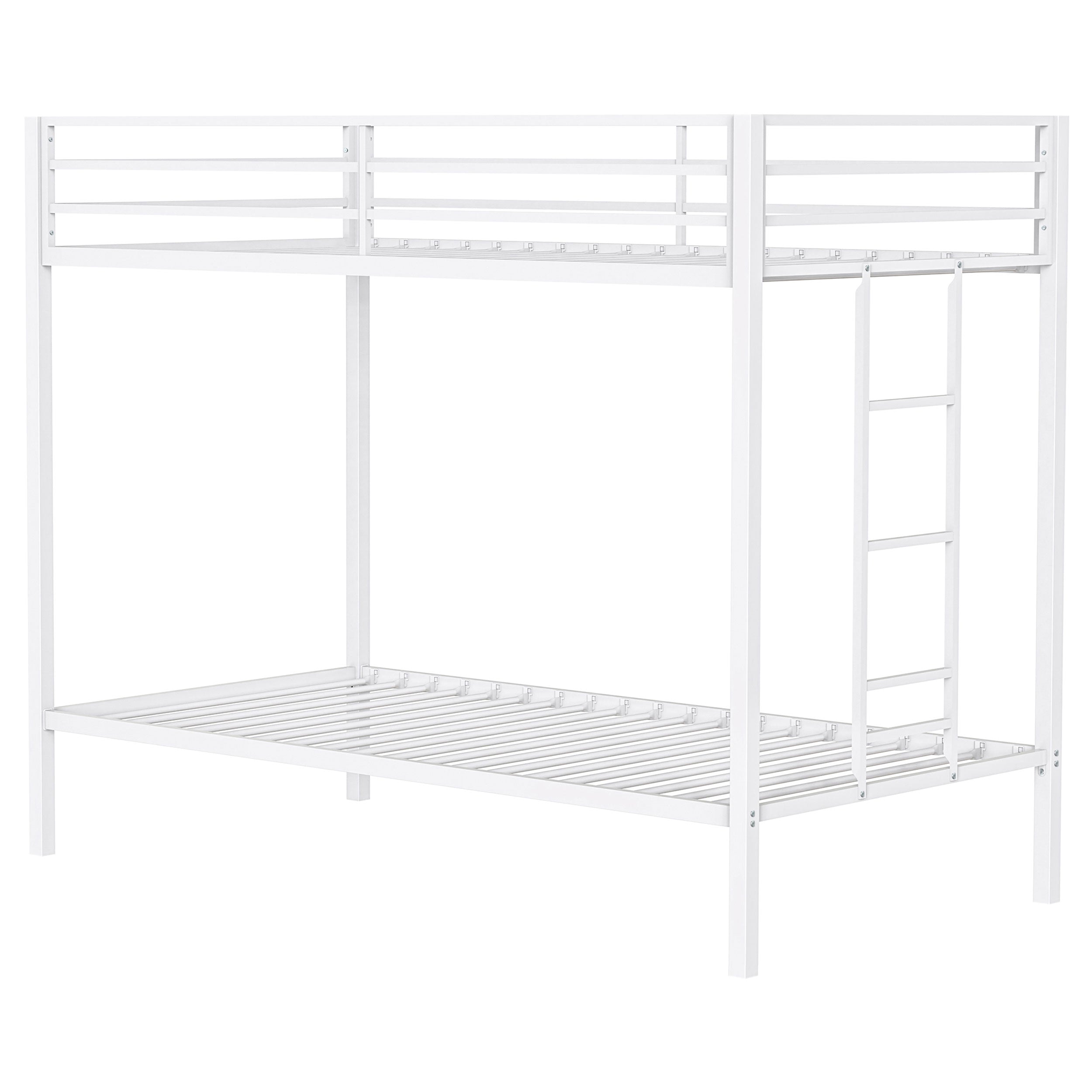 Alevera Metal Bunk Bed with Ladder Black