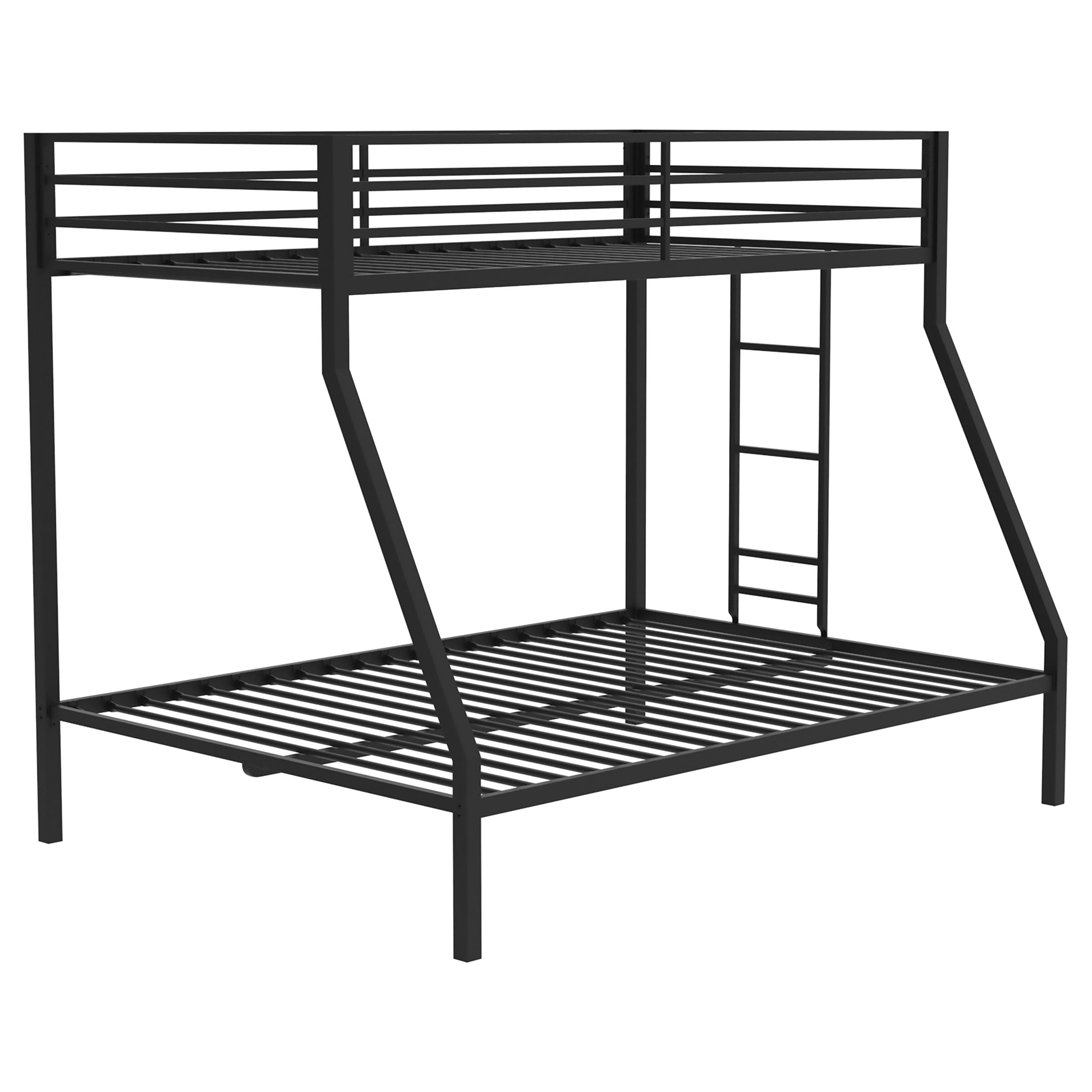 Alevera Metal Twin Over Twin Bunk Bed with Ladder
