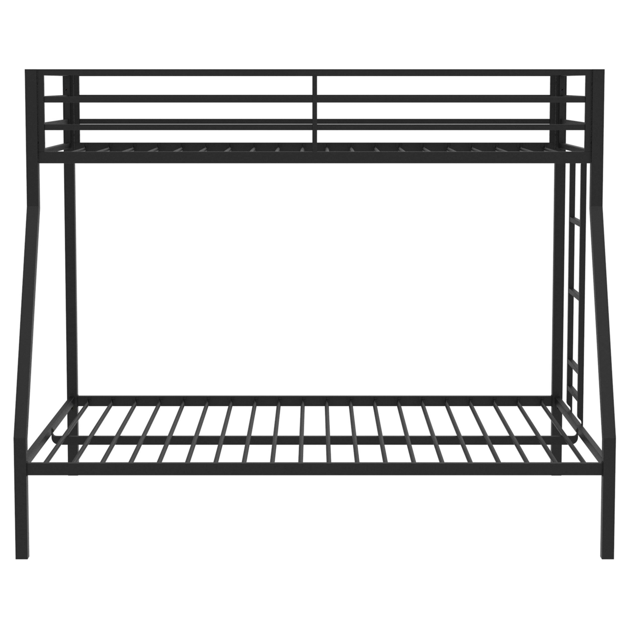 Alevera Metal Twin Over Twin Bunk Bed with Ladder