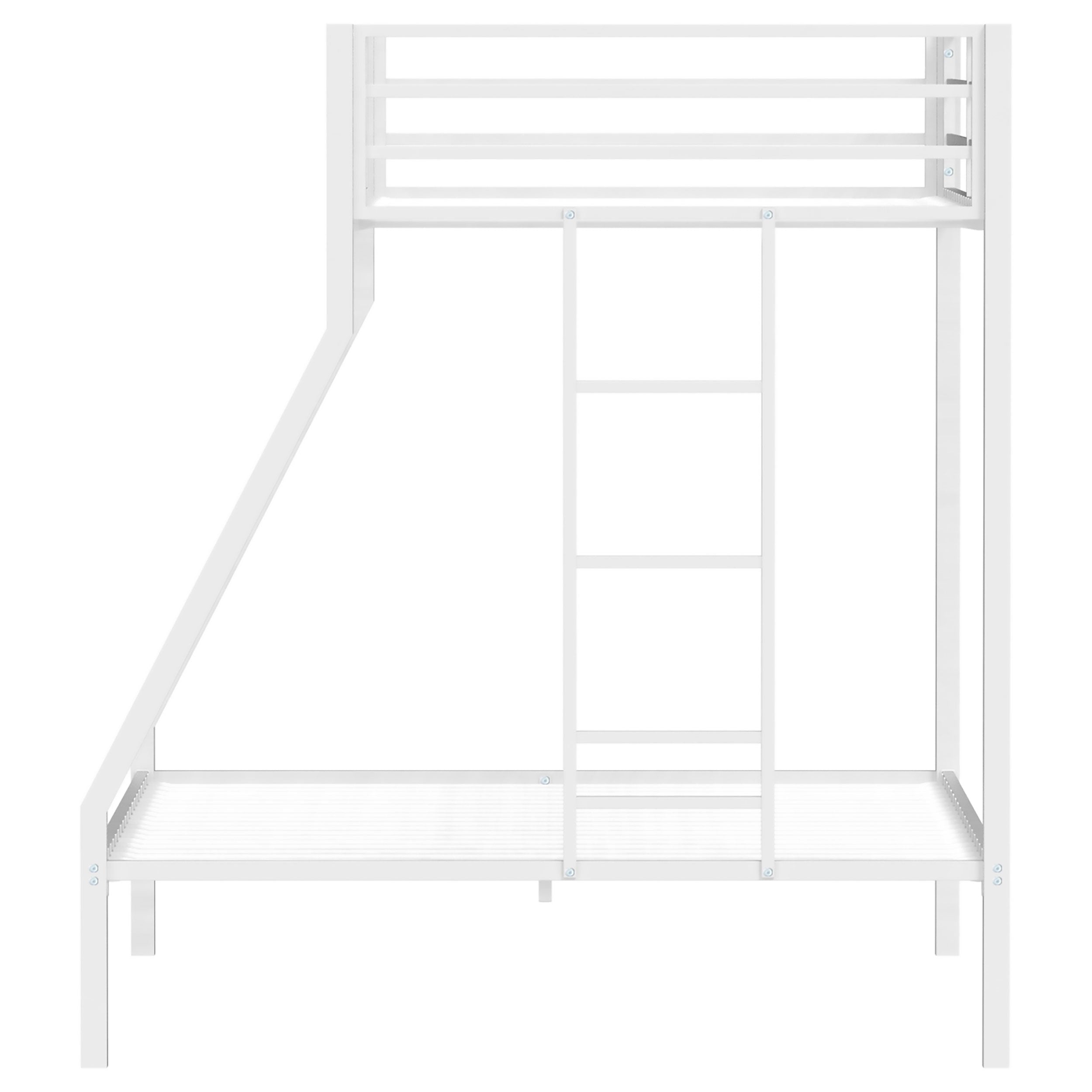 Alevera Metal Bunk Bed with Ladder Black