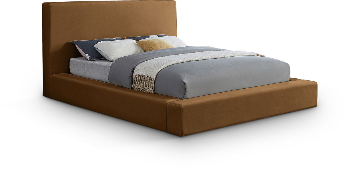 Dorian - Upholstered Bed - Dark Brown Velvet