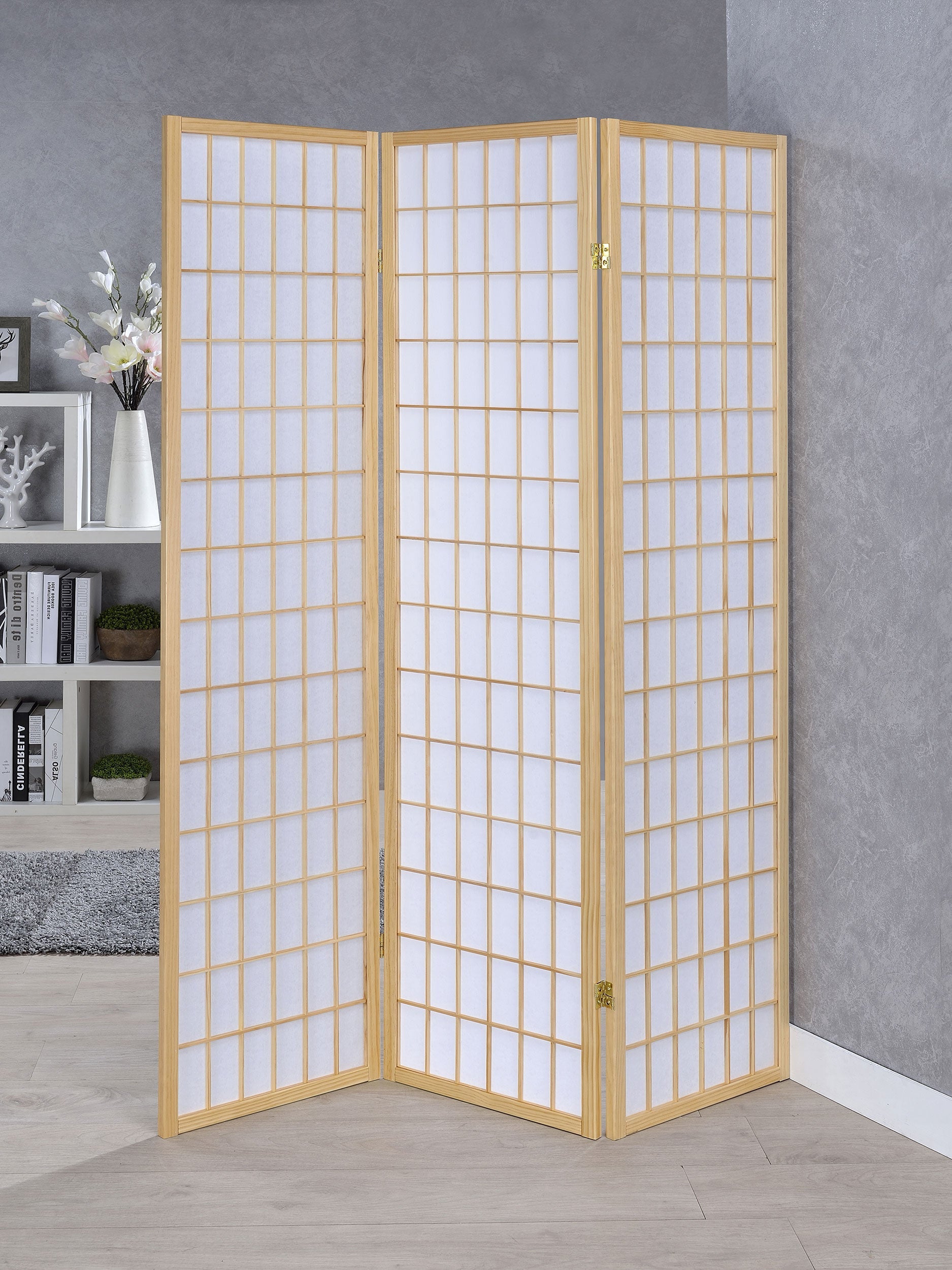 Carrie 3-Panel Room Divider Folding Shoji Screen